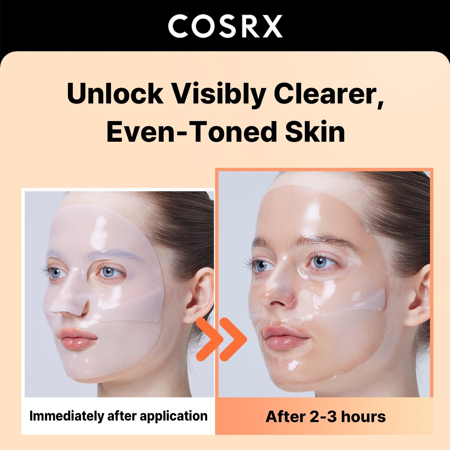 COSRX Advanced Snail Mucin Glass Glow Hydrogel Face Masks Skincare 3 EA, Collagen Face Mask, Travel Essentials, Overnight Face Mask, Korean Skin Care, Stocking Stuffers for Women