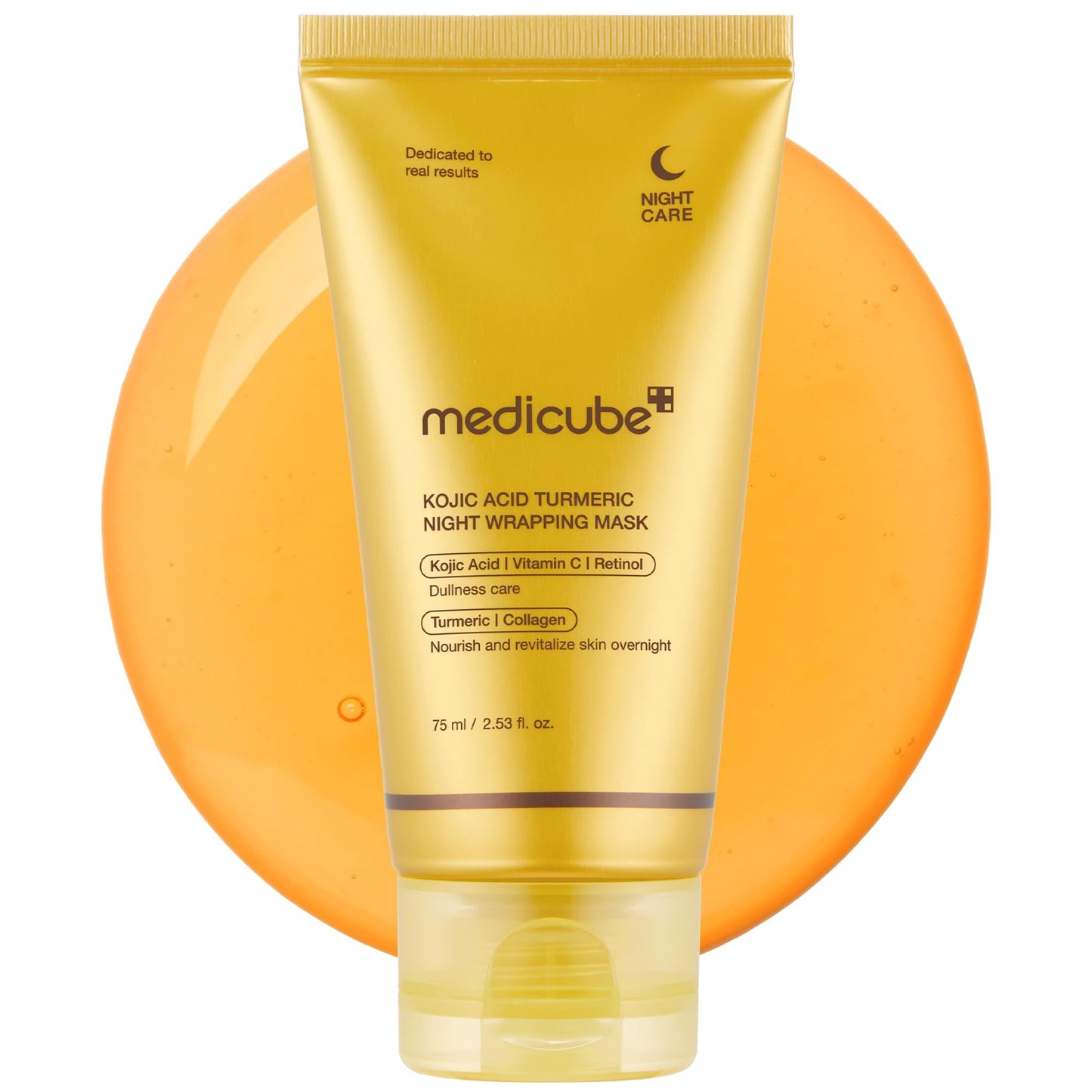 medicube Collagen Overnight Wrapping Peel Off Facial Mask Pack - Elasticity & Hydration Care, Reduces Sagging & Dullness - Hydrolyzed Collagen For Glowing Skin - Korean Skin Care, 2.53 fl.oz