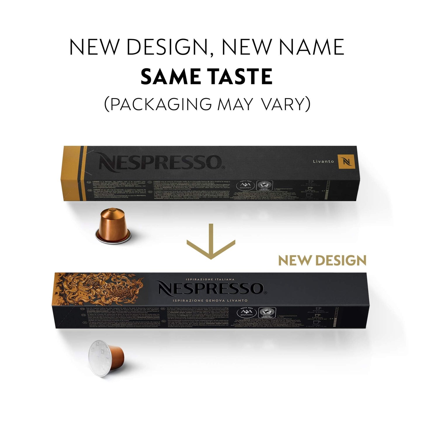 Nespresso Capsules Original Line, Ispirazione Variety Pack, Medium & Dark Roast Espresso Coffee, 50 Count Coffee Pods