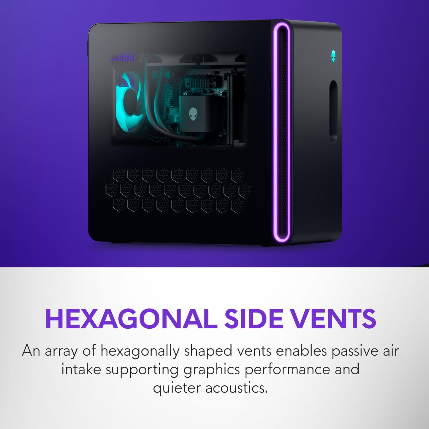 Alienware Aurora Gaming Desktop ACT1250 - Intel Core Ultra 7 265F, 32GB DDR5 RAM, 1TB SSD, NVIDIA GeForce RTX 5070, 1000W Platinum Rated PSU, Windows 11 Home, Clear Panel - Black