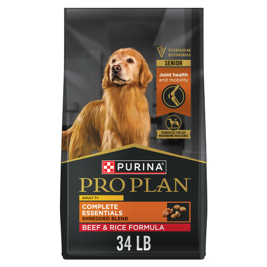 Purina Pro Plan Complete Essentials Shredded Blend Chicken and Rice Dog Food Dry Formula with Probiotics for Dogs - 35 lb. Bag