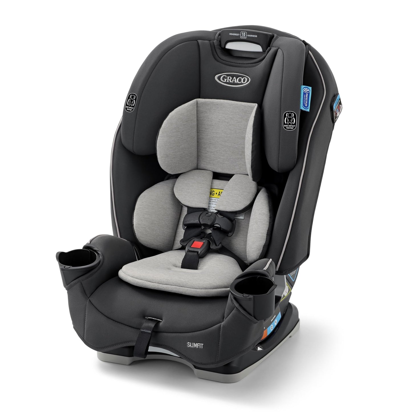 Graco Slimfit 3-in-1 Convertible Car Seat, Ultra-Space-Saving Design, Jarret, Suitable for Rear and Forward-Facing, Highback Booster Seat with 10-Position Headrest