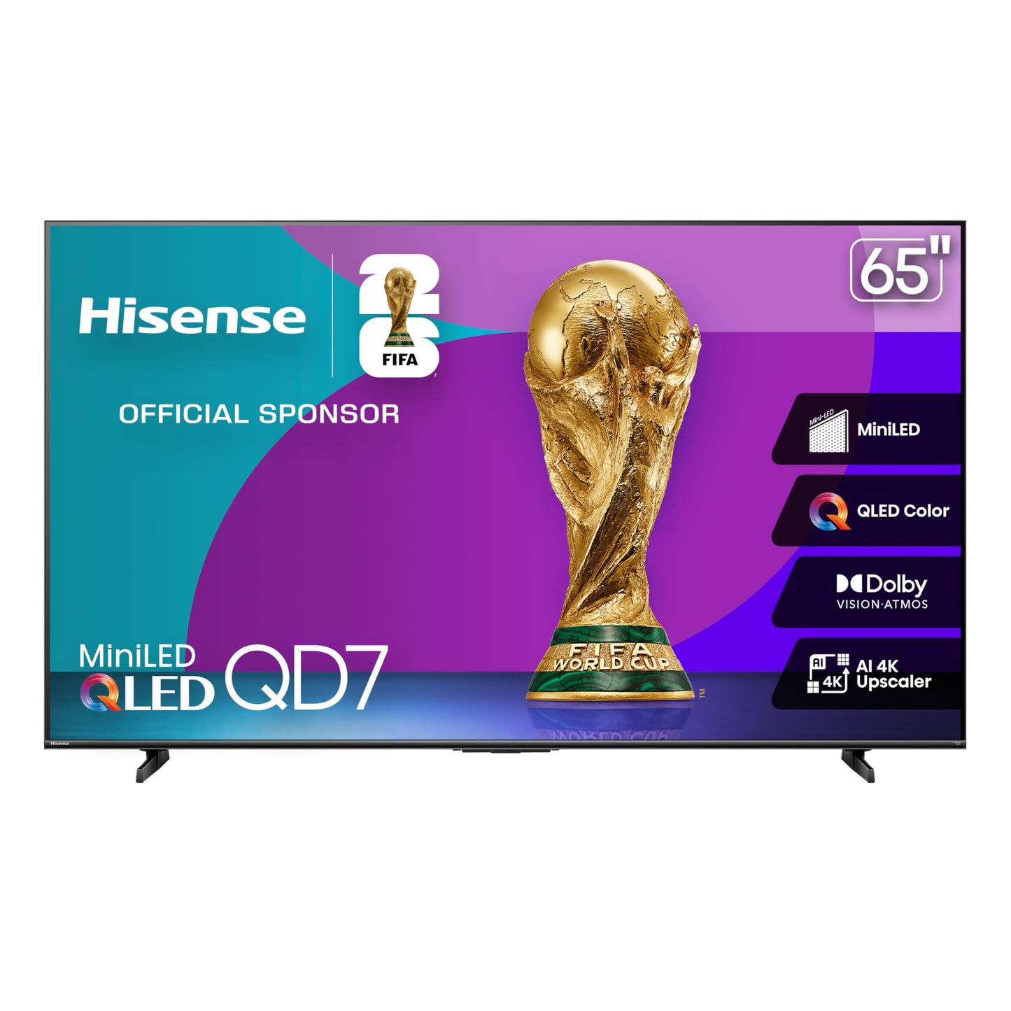 Hisense 85" Class QD7 Series Mini-LED 4K UHD Smart Fire TV (85QD7QF, 2025 Model) - QLED, Native 144hz, HDR10+, Dolby Vision, Dolby Atmos, Game Mode Pro, ALLM, Alexa Built in with Voice Remote, MEMC