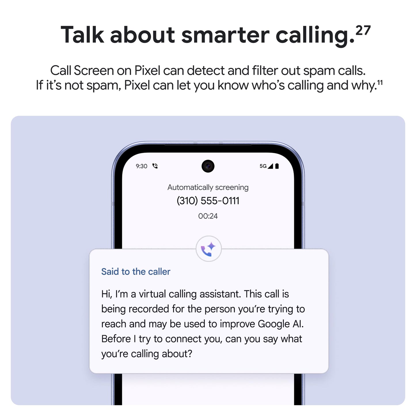 Google Pixel 9a with Gemini - Unlocked Android Smartphone with Incredible Camera and AI Photo Editing, All-Day Battery, and Powerful Security - Obsidian - 128 GB