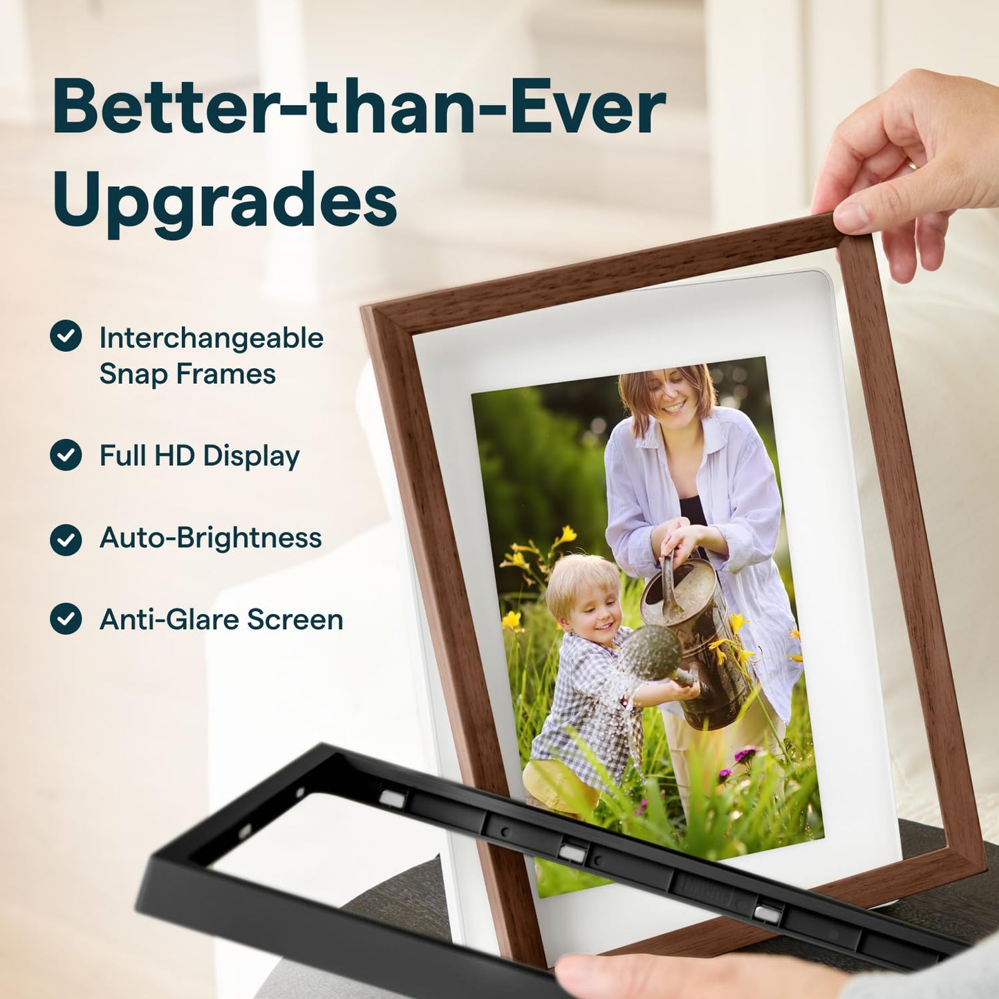 Skylight Frame – WiFi Digital Picture Frame Customer Support, Touch Screen Digital Photo Frame with Easy Setup, Photo Gifts for Parents and Grandparents - 10 Inch Black