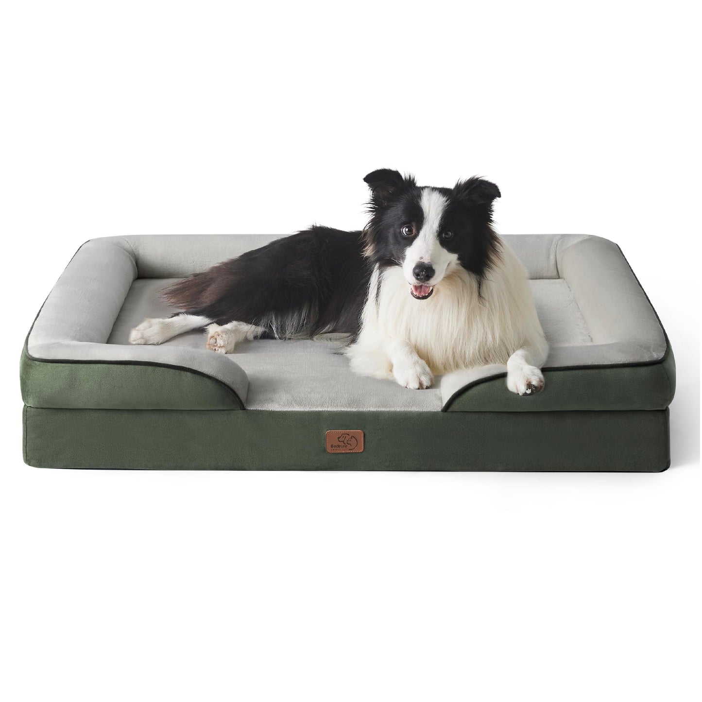 Bedsure Orthopedic Dog Beds Large Sized Dog - Washable Large Dog Cat Bed Waterproof, Comfort Dogs Couch Sofa with Washable Removable Cover, Pet Bed with Nonskid Bottom, Grey, 35"