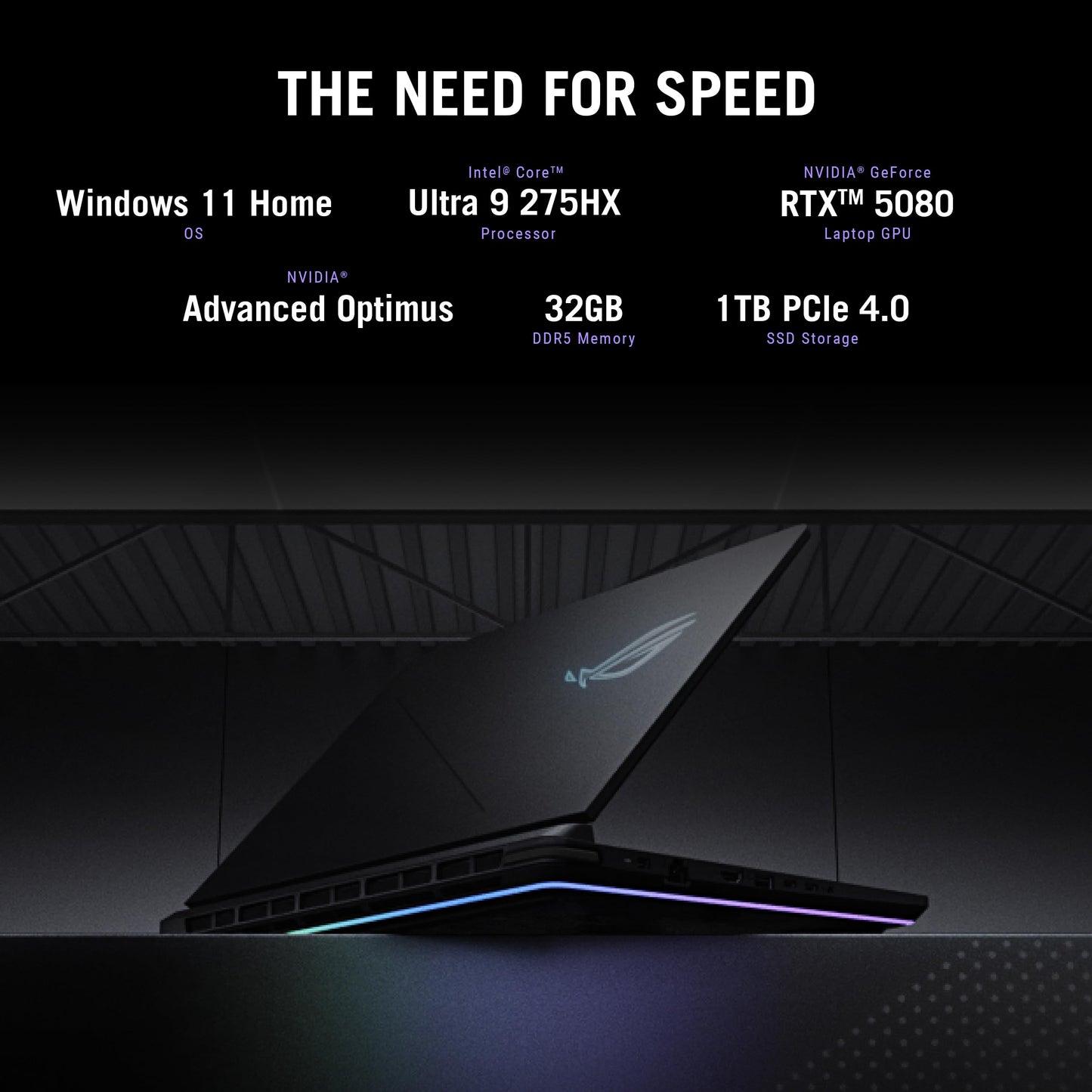 ASUS ROG Strix G16 (2025) Gaming Laptop, 16” ROG Nebula Display 16:10 2.5K 240Hz/3ms, NVIDIA® GeForce RTX™ 5070 Ti GPU, Intel® Core™ Ultra 9 275HX Processor, 32GB DDR5, 1TB SSD, Wi-Fi 7, Win11 Home