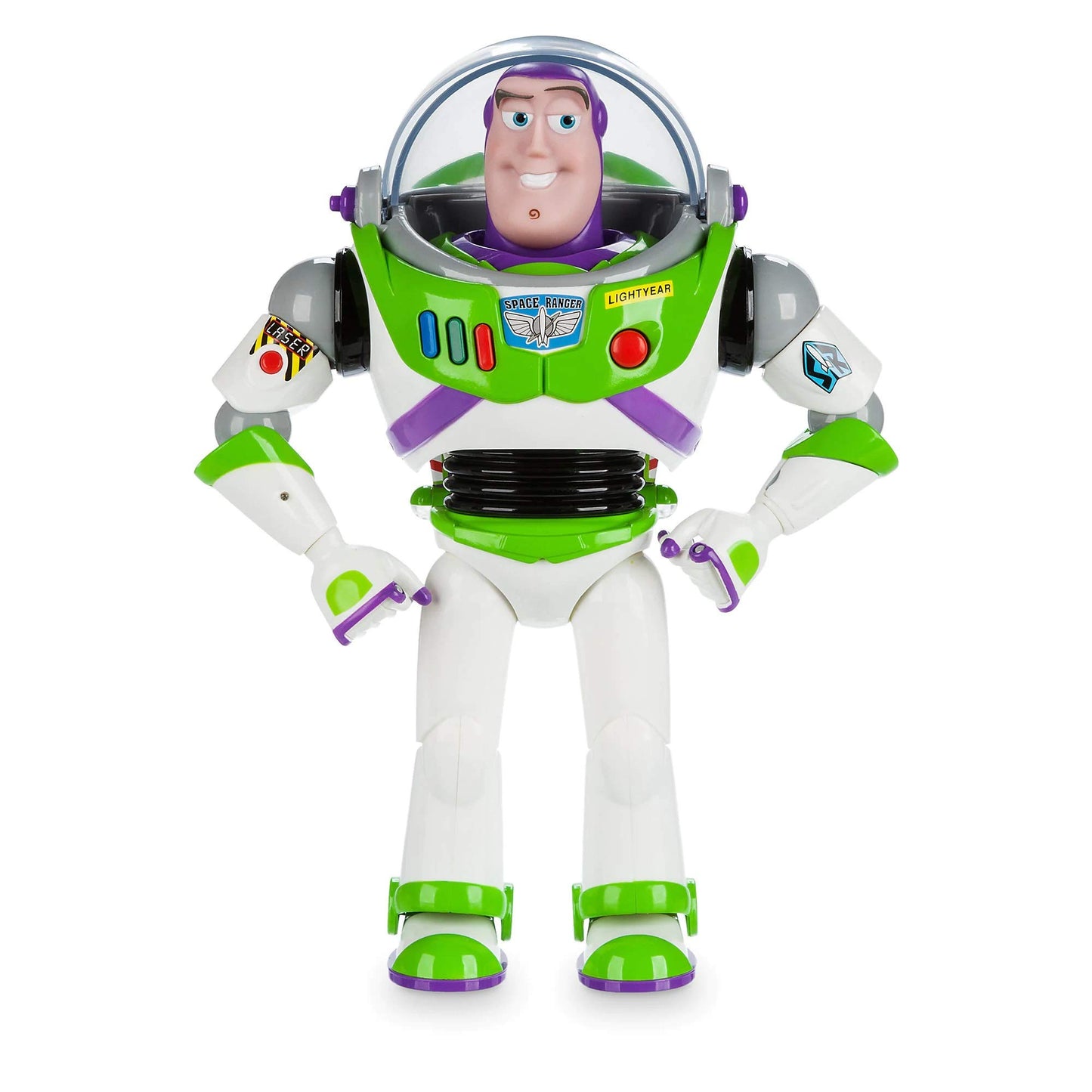 Disney Store Official Buzz Lightyear Interactive Talking Action Figure from Toy Story, Features 10+ English Phrases, Interacts with Other Figures and Toys