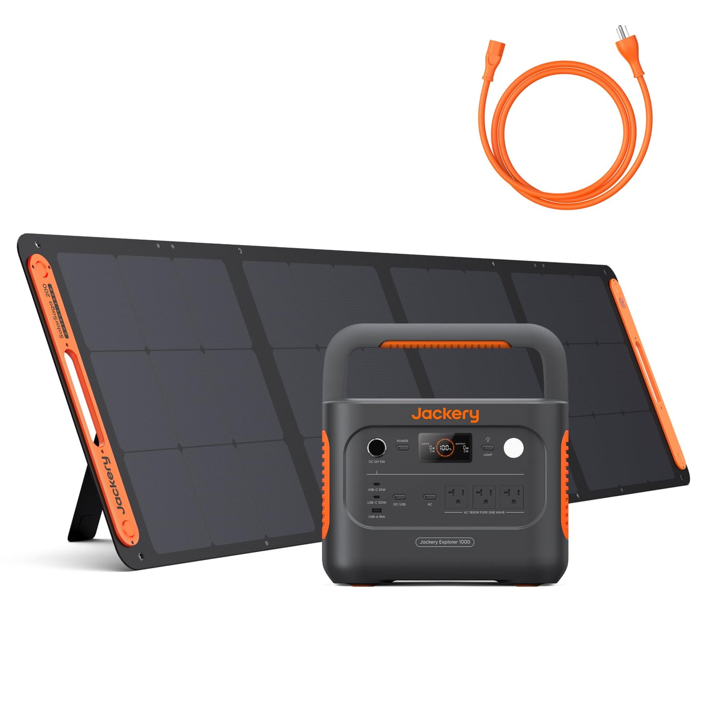 Jackery Explorer 1000 v2 Portable Power Station,1070Wh LiFePO4 Battery,1500W AC/100W USB-C Output, 1 Hr Fast Charge, Solar Generator for Camping,Emergency, RV, Off-Grid Living(Solar Panel Optional)