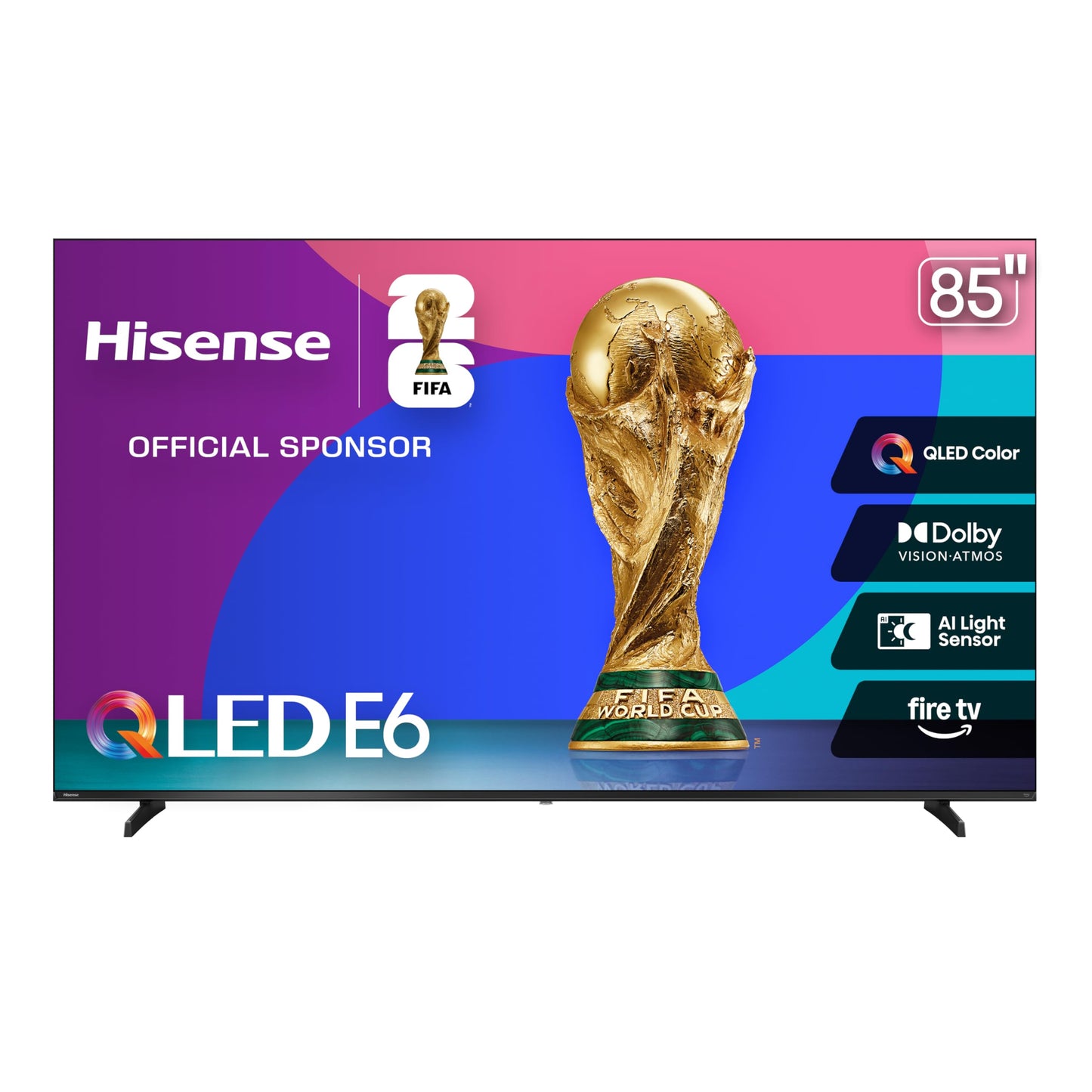 Hisense 75" E6 Cinema Series QLED 4K UHD Smart Fire TV (75E6QF, 2025 Model) - QLED, AI Light Sensor, Dolby Vision · Atmos, Voice Remote with Alexa, Motion Rate 120, HDR 10+ Adaptive, Game Mode Plus