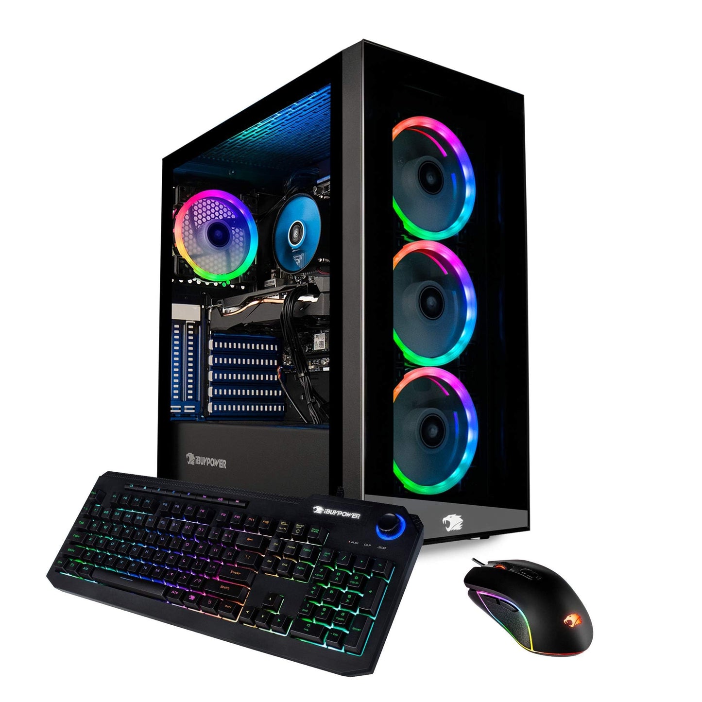 iBUYPOWER Y40 PRO Black Gaming PC Desktop Computer AMD Ryzen 9 7900X CPU, NVIDIA GeForce RTX 5070Ti 16GB GPU, 32GB DDR5 RGB 5200MHz RAM, 2TB NVMe SSD, Windows 11 Home, Keyboard, Mouse - Y40BA9N57T01