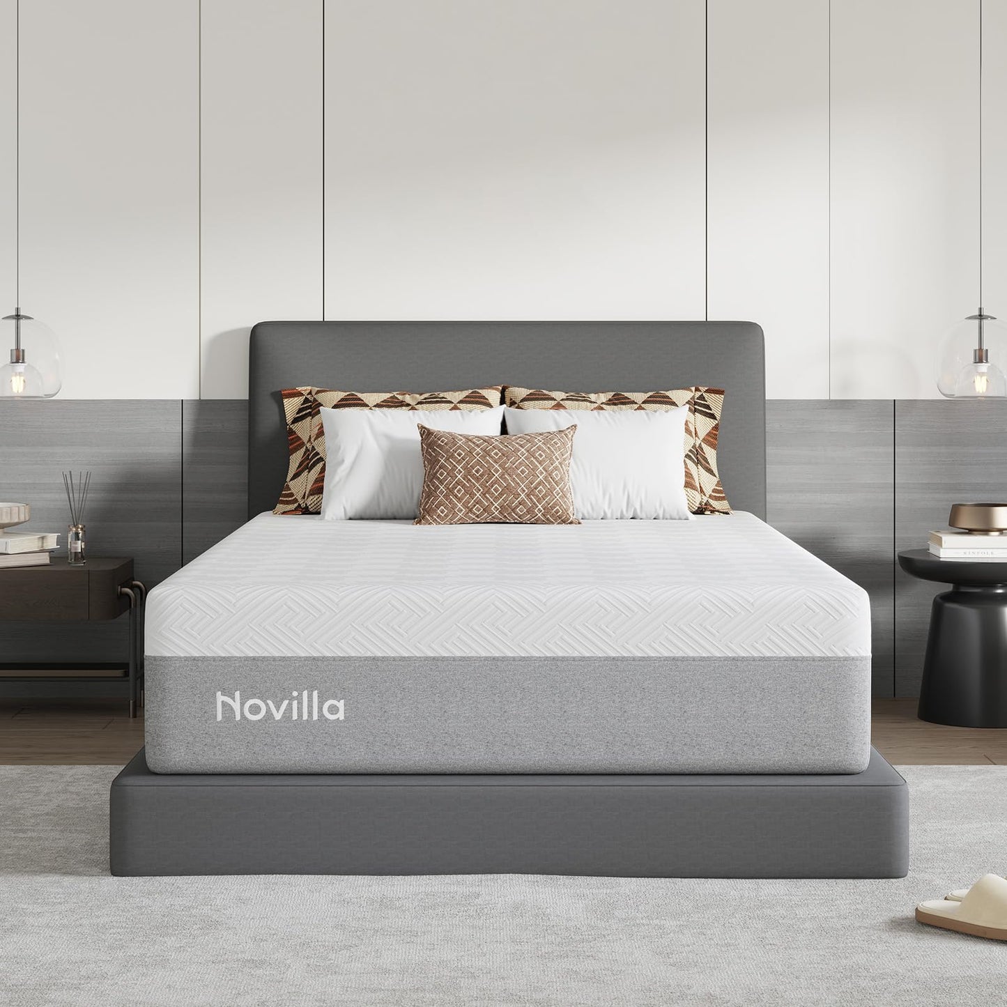 Novilla Full Size Mattress, 10 inch Full Gel Memory Foam Mattress for Cool Night & Pressure Relief, Medium Firm in a Box, Bliss