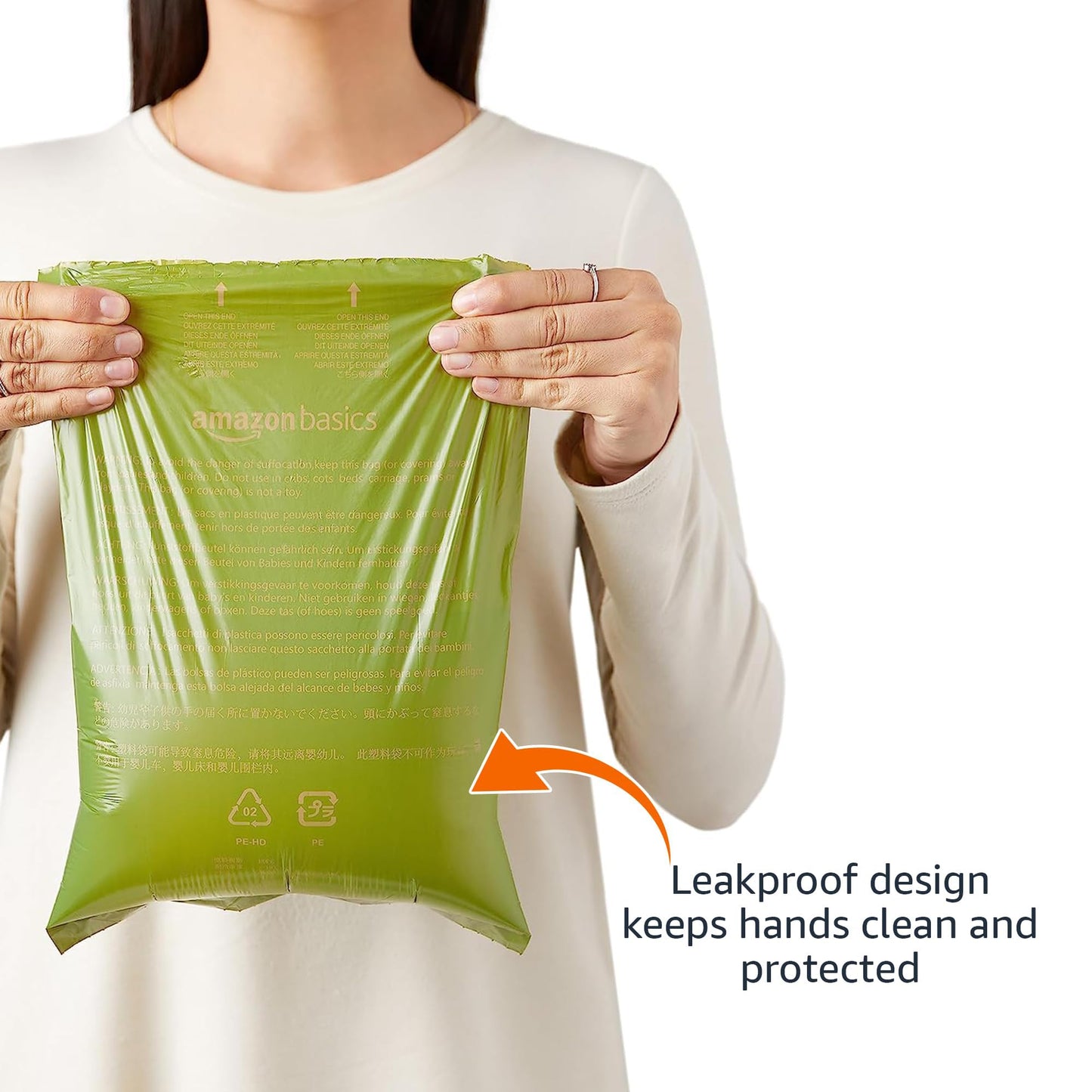 Amazon Basics Dog Poop Bags with Dispenser, 540 Count, Enhanced for Guaranteed Leakproof, Lavender Scented, Includes Leash Clip