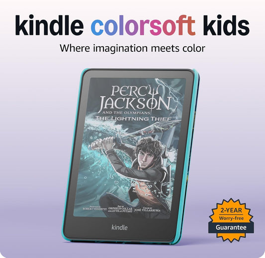 Amazon Kindle Colorsoft Kids 16GB (newest model) – First Kindle for kids in color, with cover - Fantasy River