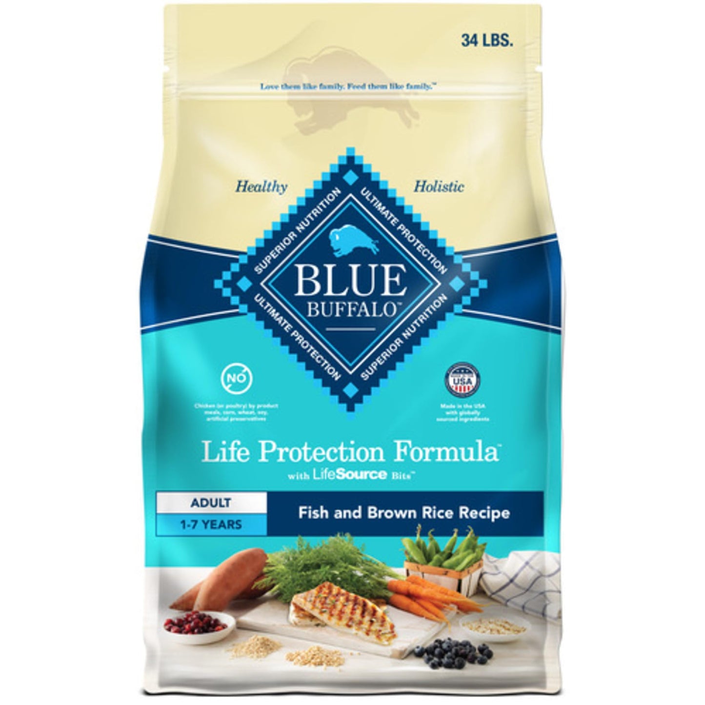 Blue Buffalo Life Protection Formula Natural Adult Small Breed Dry Dog Food, Chicken and Brown Rice 5-lb Trial Size Bag