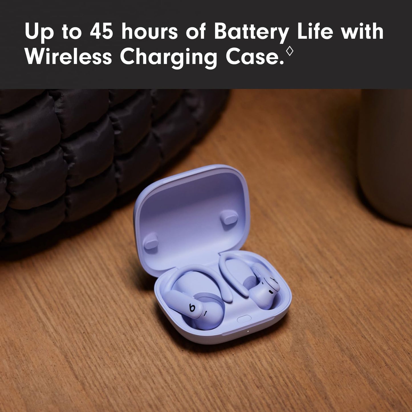 Beats Powerbeats Pro 2 - Wireless Noise Cancelling Workout Earbuds with Secure- Fit Earhooks, Up to 45-Hour Battery with Charging Case, Sweat & Water Resistant, Heart Rate Monitoring - Jet Black