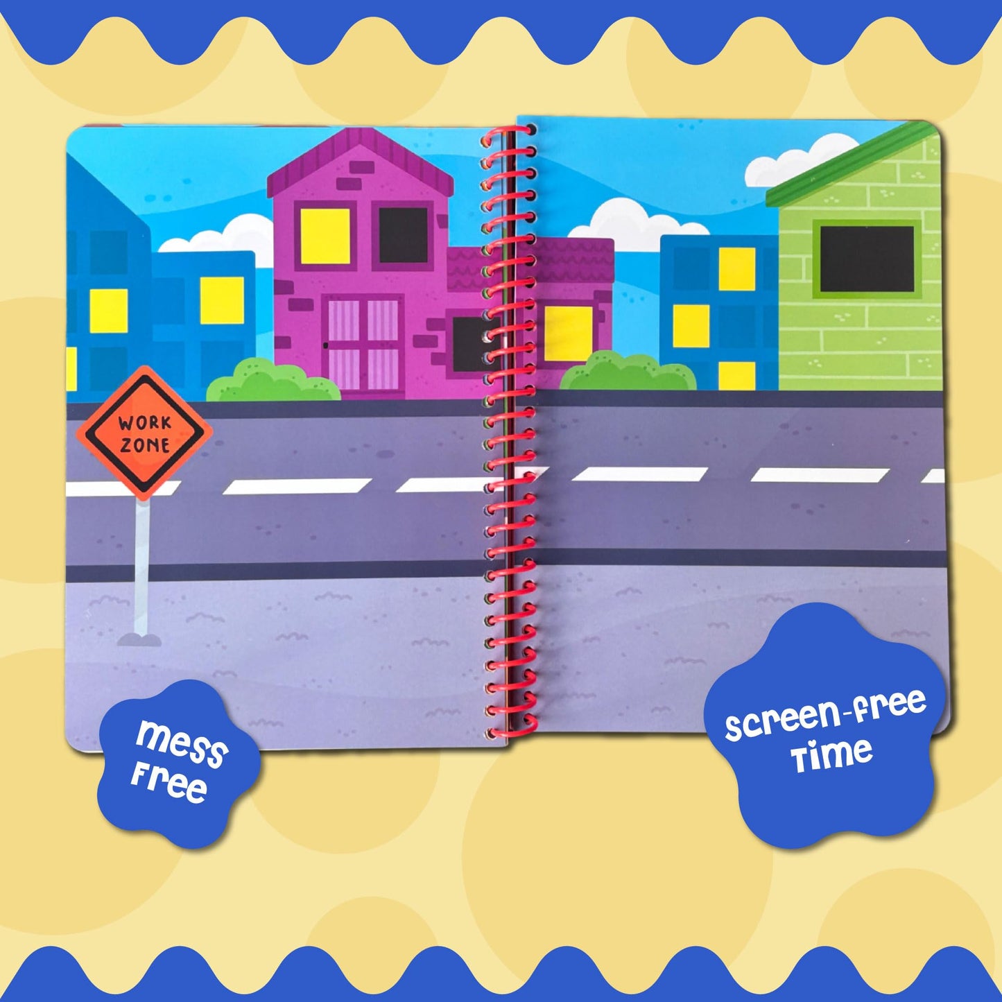 Stick4Ever Jelly Sticker Book - for Kids - Waterproof, Easy to Clean Reusable Sticker Book for Toddlers- Reusable Road Trip Activities for Kids - Stocking Stuffers for Toddlers (Forest)