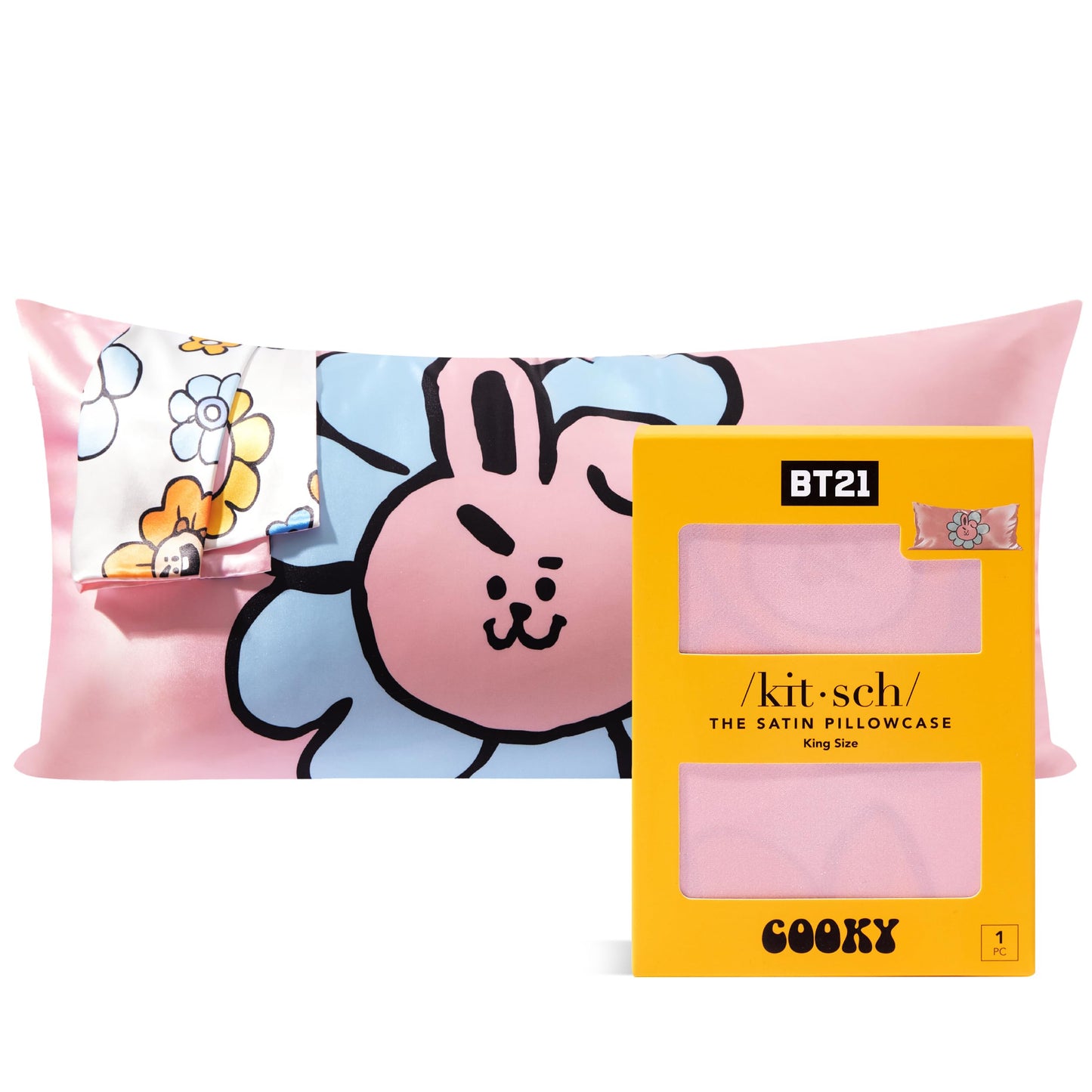 Kitsch x Elf North Pole - Satin Pillowcase with Zipper for Hair & Skin – Softer Than Silk, Cooling Pillow case, Wrinkle-Free, Machine Washable, Queen/Standard (19x26)