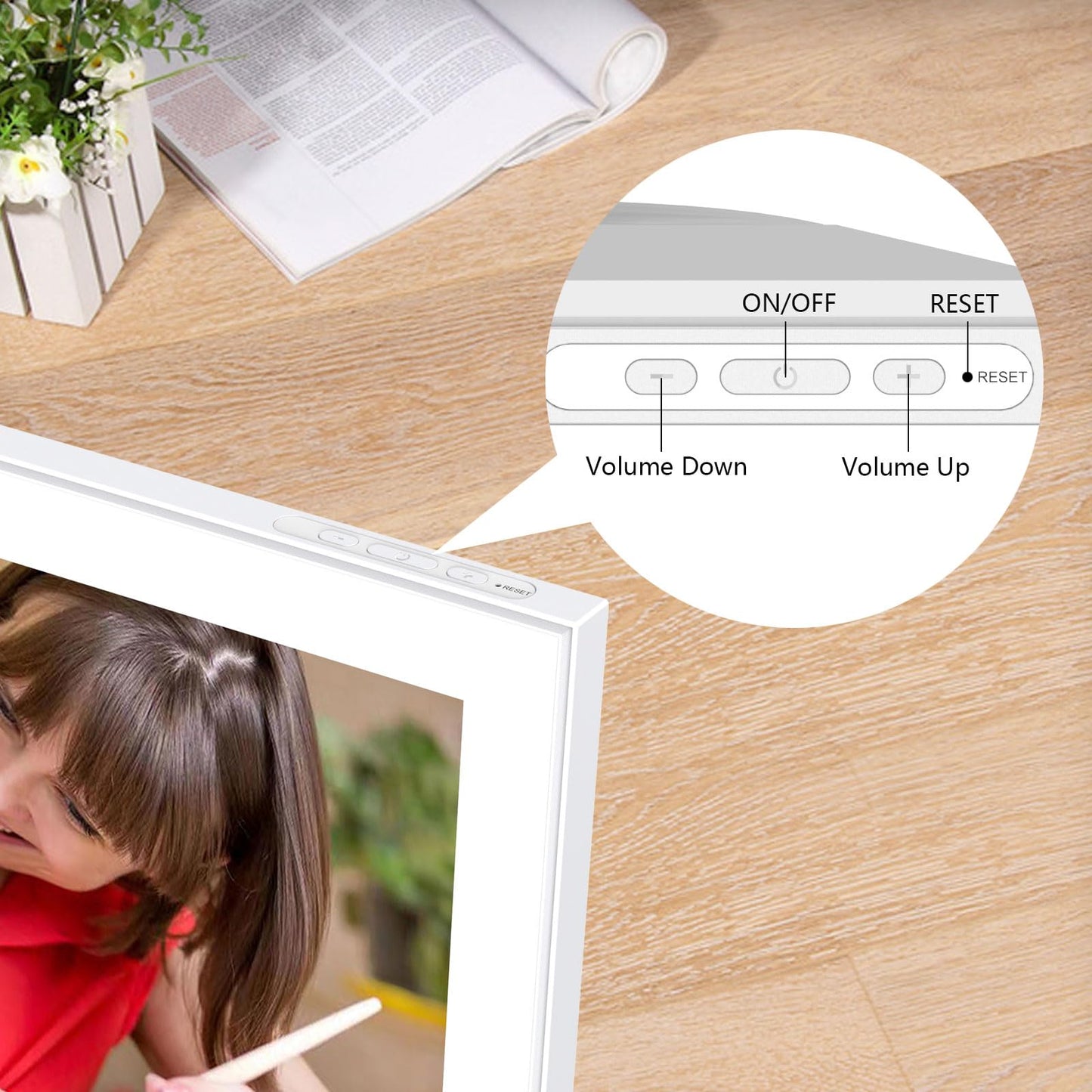 32GB FRAMEO 10.1 Inch Smart WiFi Digital Photo Frame 1280x800 IPS LCD Touch Screen, Auto-Rotate Portrait and Landscape, Built in 32GB Memory, Share Moments Instantly via Frameo App from Anywhere