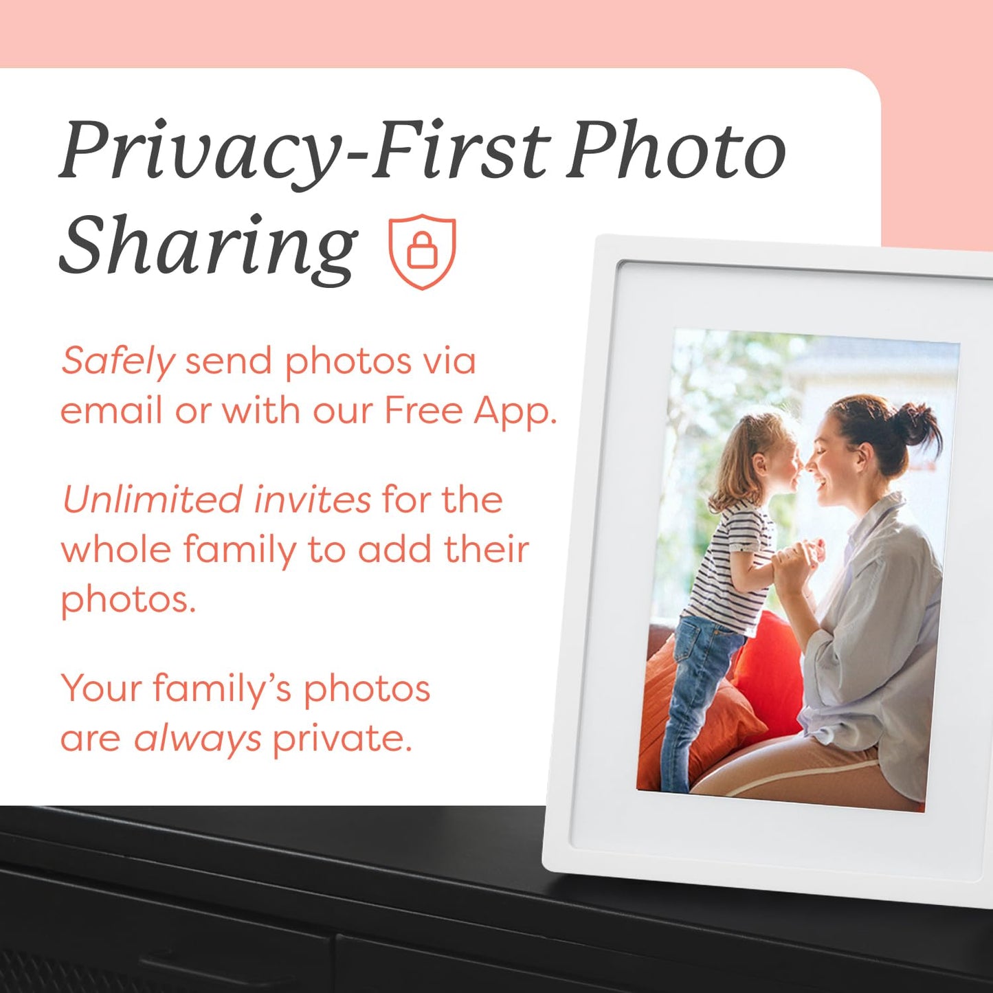 Skylight Frame – WiFi Digital Picture Frame Customer Support, Touch Screen Digital Photo Frame with Easy Setup, Photo Gifts for Parents and Grandparents - 10 Inch Black