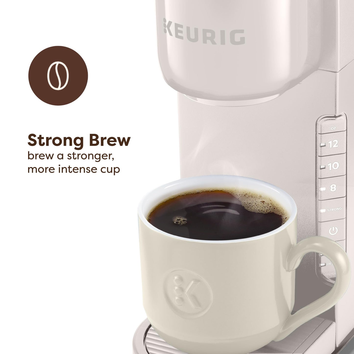 Keurig K-Express Single Serve K-Cup Pod Coffee Maker, 3 Brew Sizes, Strong Button Feature, 42oz Removable Reservoir, Black