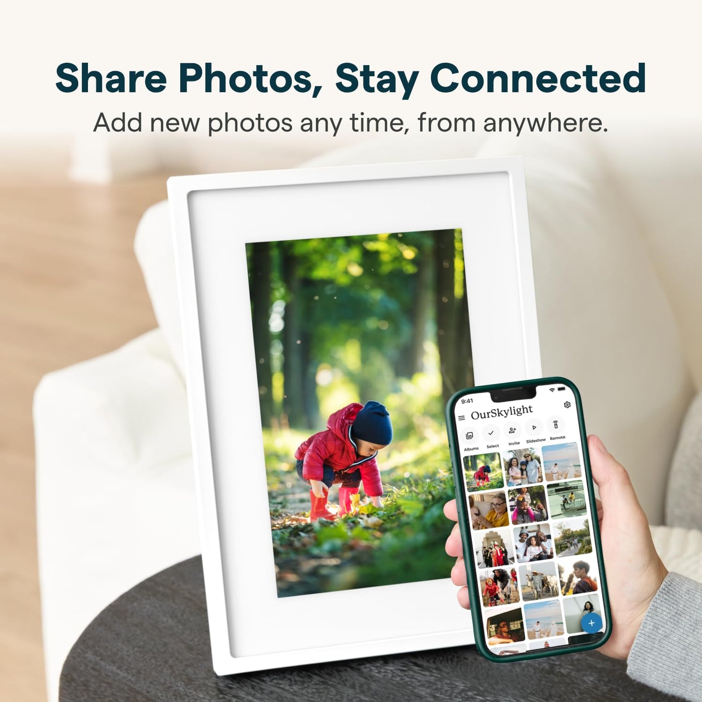 Skylight Frame – WiFi Digital Picture Frame Customer Support, Touch Screen Digital Photo Frame with Easy Setup, Photo Gifts for Parents and Grandparents - 10 Inch Black