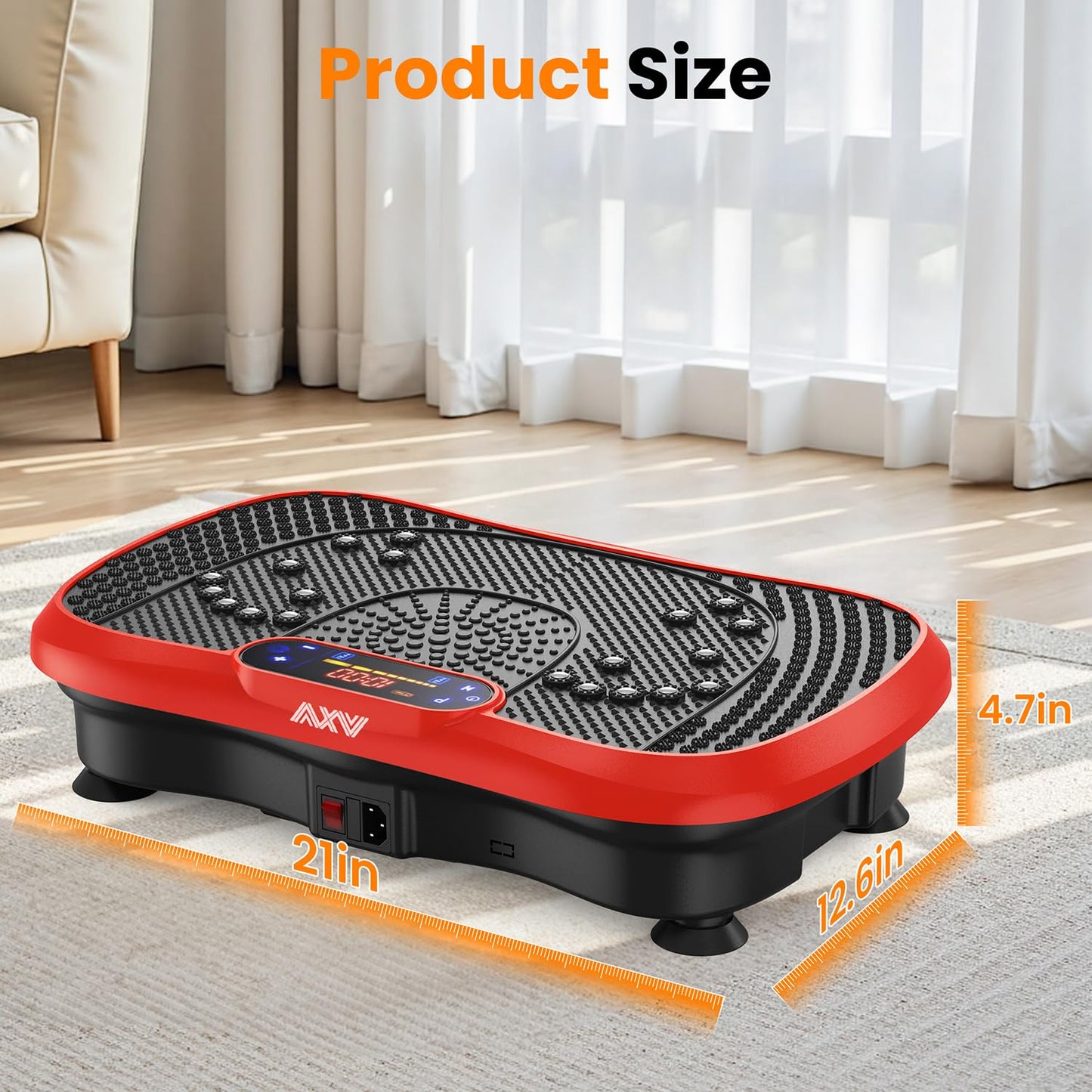 AXV Vibration Plate Fitness Platform Exercise Machine Vibrating Shaking Full Body Shaker Workout Vibrate Stand Shake Board Sport Gym for Weight Loss Fat Burner for Women Men