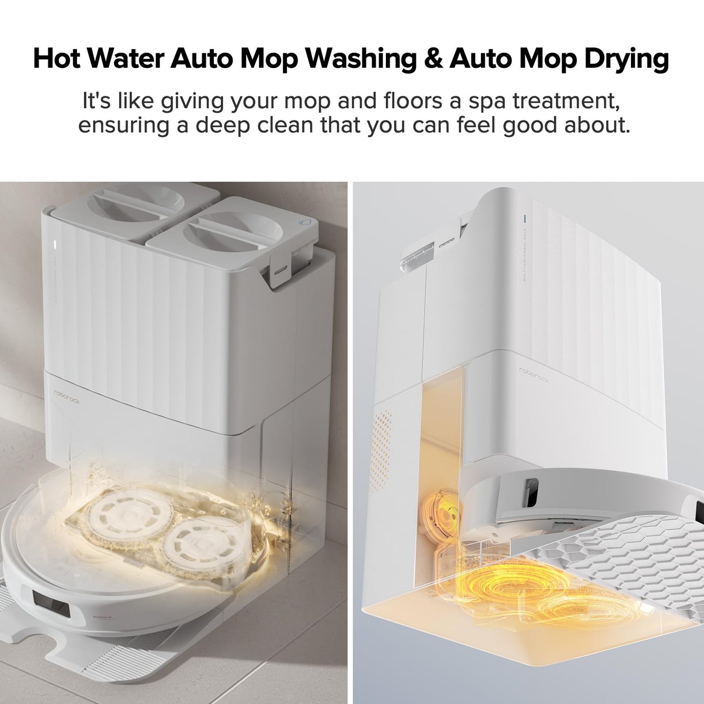 roborock Qrevo S5V Robot Vacuum and Mop, FlexiArm Edge Mopping, 12,000Pa Suction, Dual Zero-Tangle System, Smart Obstacle Avoidance, 10mm Mop Lifting, Auto Mop Washing&Drying, Self-Emptying&Refilling