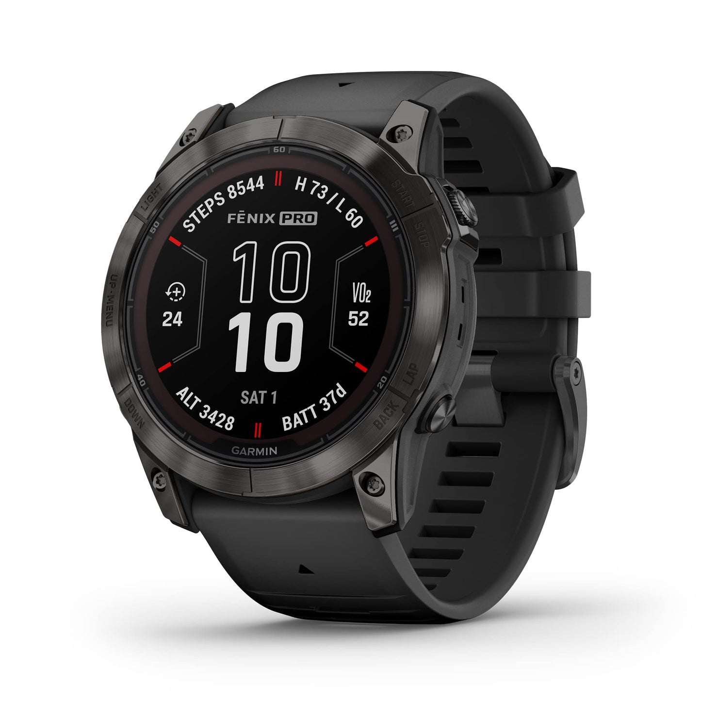 Garmin fēnix 7 Pro Sapphire Solar, Multisport GPS Smartwatch, Built-in Flashlight, Solar Charging Capability, Black