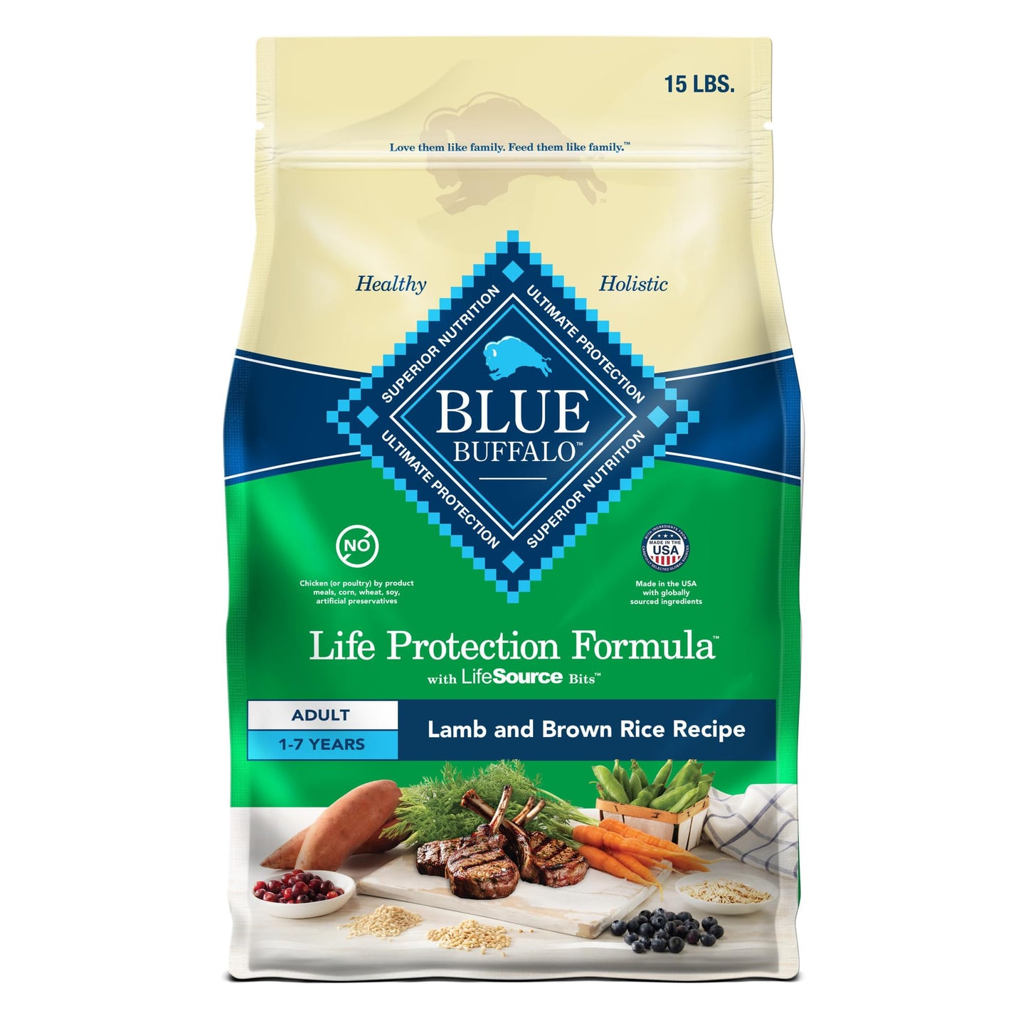 Blue Buffalo Life Protection Formula Natural Adult Small Breed Dry Dog Food, Chicken and Brown Rice 5-lb Trial Size Bag