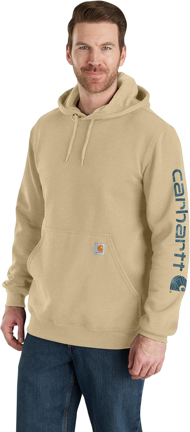 Carhartt Men's Loose Fit Midweight Logo Sleeve Graphic Sweatshirt