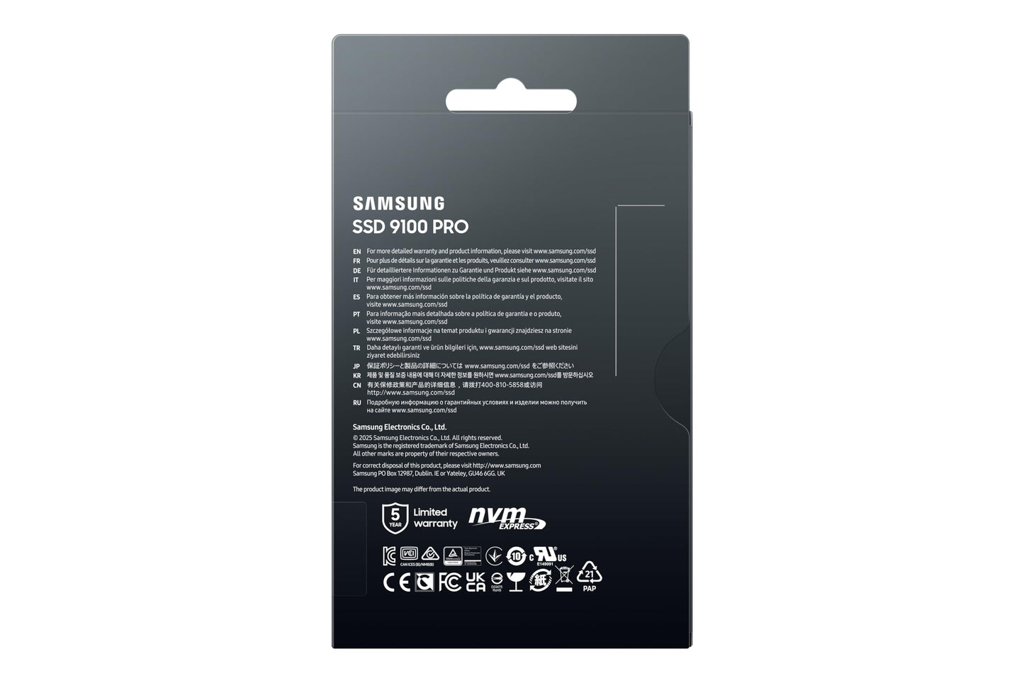 Samsung SSD 9100 PRO 4TB, PCIe 5.0x4 M.2 2280, Seq. Read Speeds Up to 14,800MB/s, Best for AI Computing, Gaming, and Heavy Duty Workstations (MZ VAP4T0B/AM)