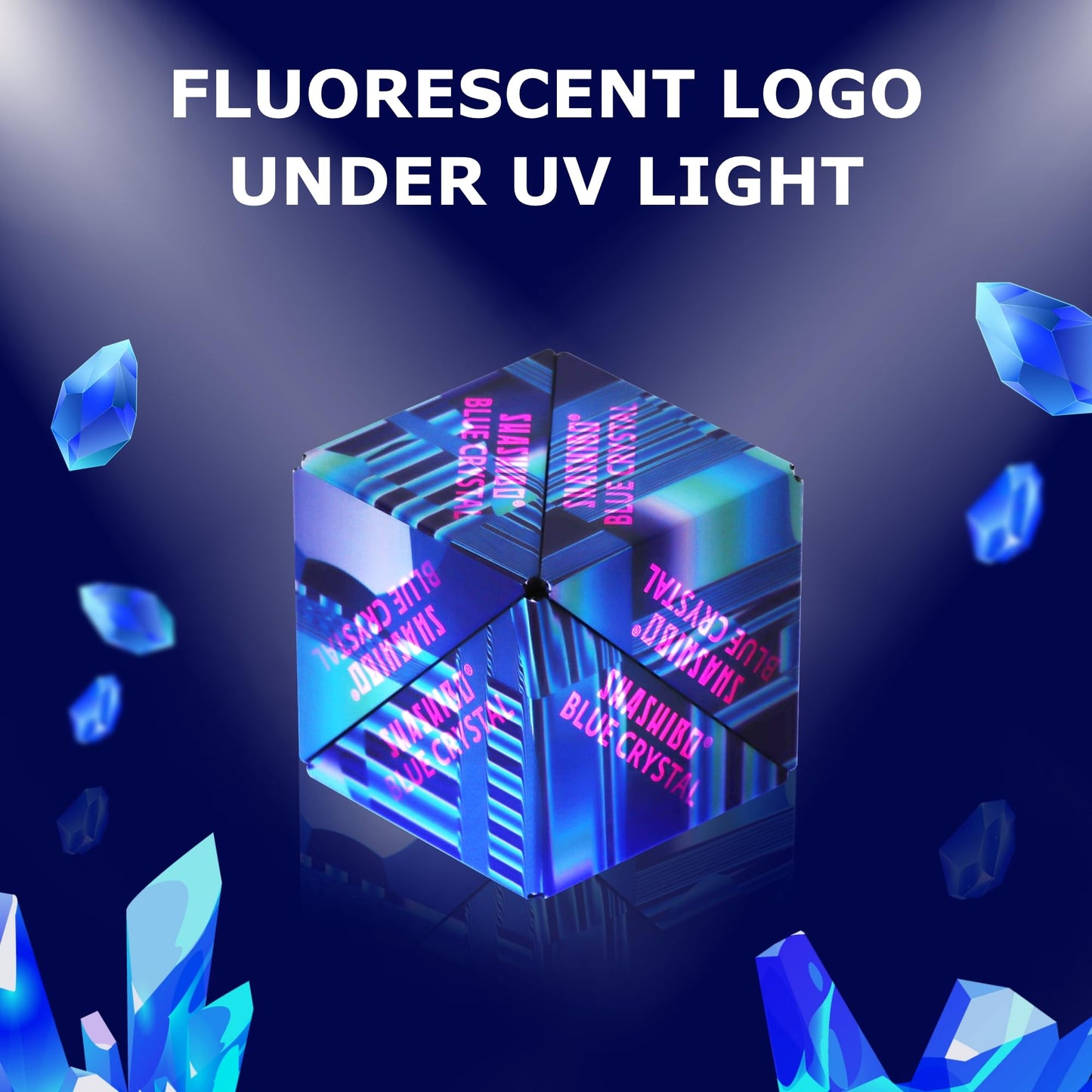 SHASHIBO Shape Shifting Box - Award-Winning Fidget Toy w/ 36 Rare Earth Magnets - Fidget Cube Transforms Into Over 70 Shapes, Sensory Toy Gift for Kids, Teens, and Adults (Vapor)