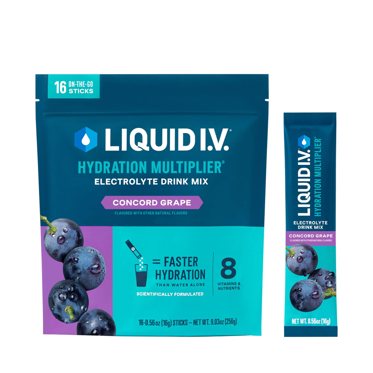 Liquid I.V.® Hydration Multiplier - Cotton Candy | Electrolyte Powder Drink Mix | 1 Pack (16 Servings)
