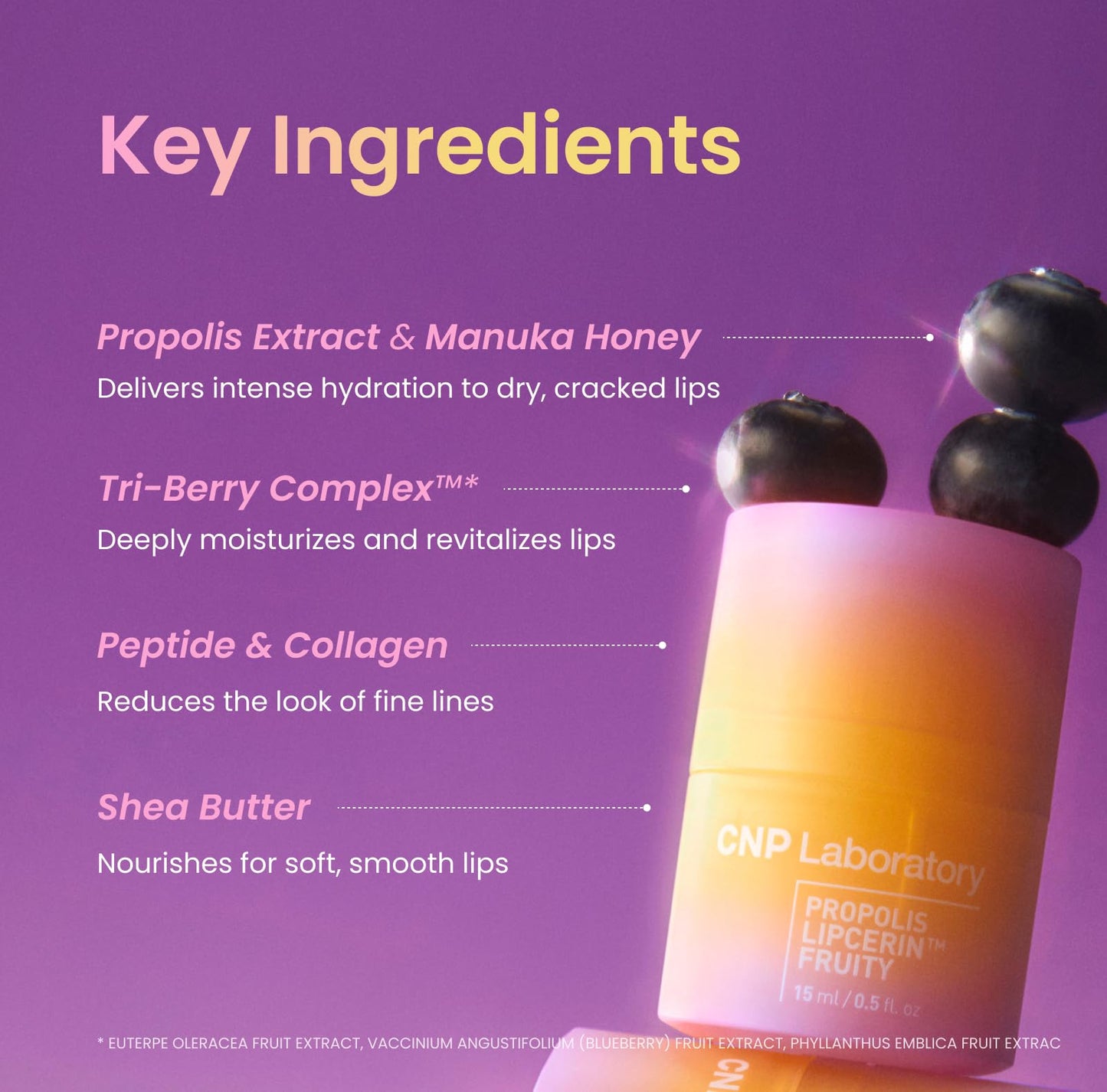 CNP Honey Lip Butter - Propolis Lipcerin™ 01 Original, Hydrating Overnight Manuka Lip Balm & Mask, 12hr Long-Lasting Moisture, Stocking Stuffers, Gifts for Women, 0.5 fl.oz.