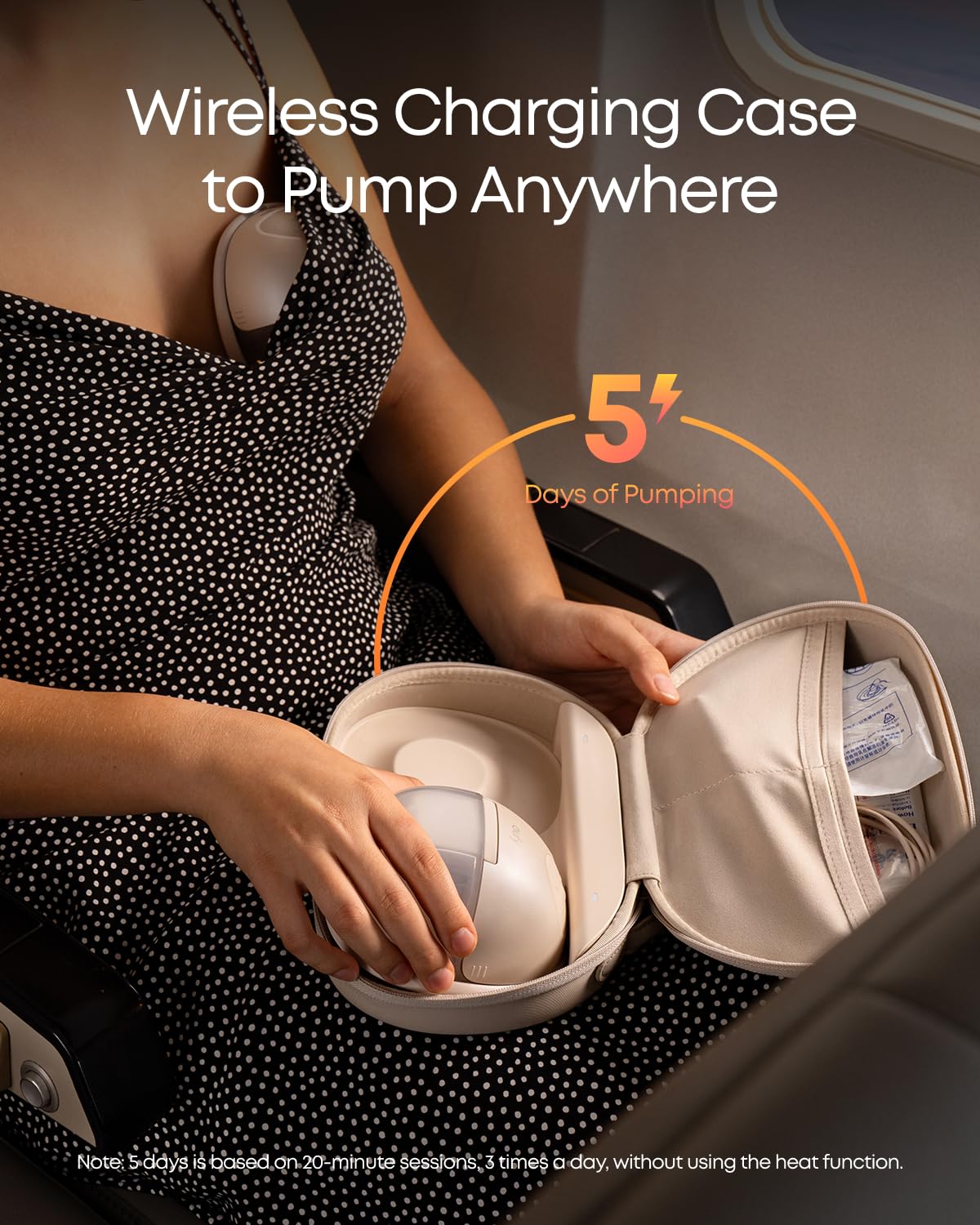 eufy Security Breast Pump S1 Pro, Heated Wearable, Slim Hands-Free with Industry-Leading HeatFlow Tech, Wireless Charging Case, App-Controlled OptiRhythm, Hospital-Grade Suction, in-Bra Use
