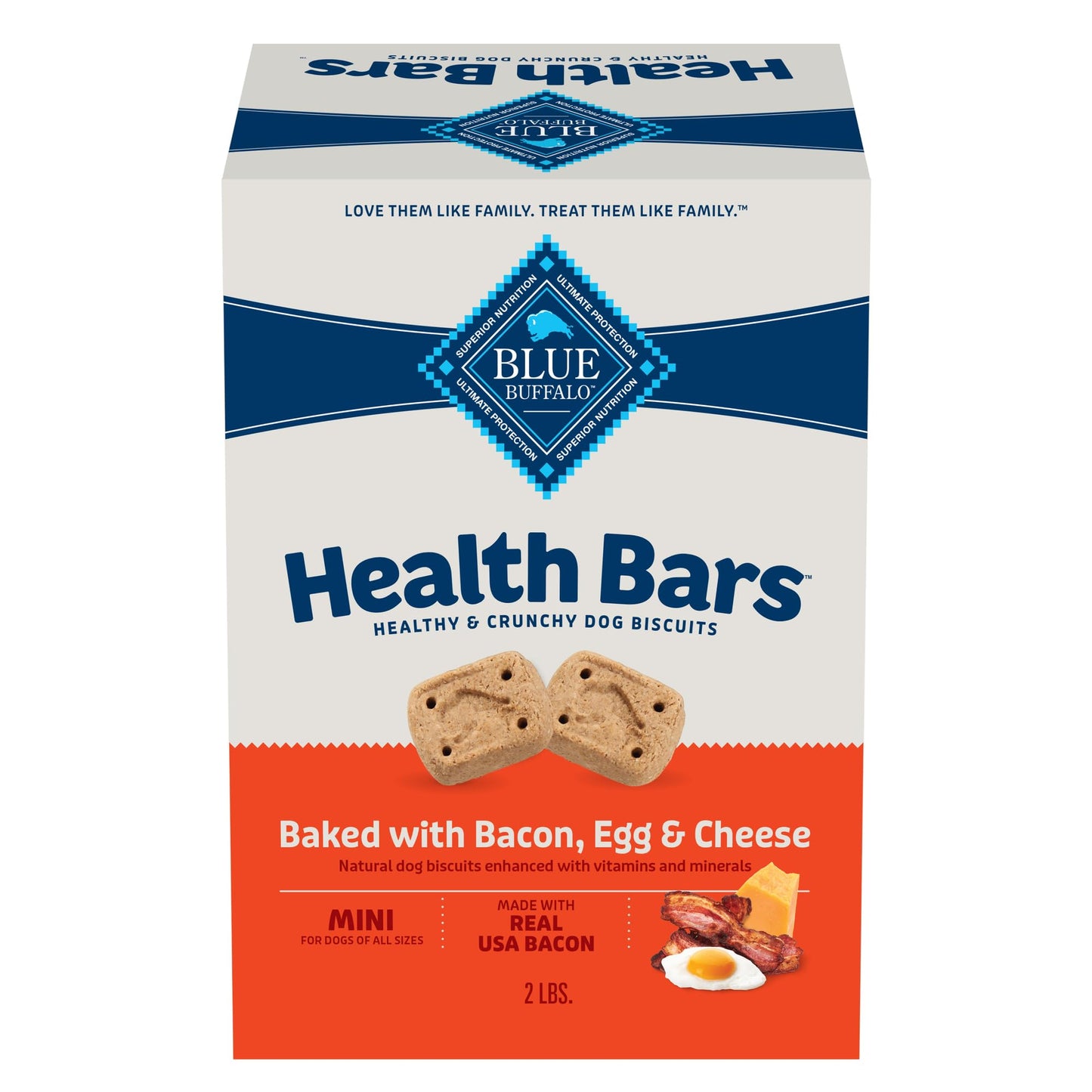 Blue Buffalo Health Bars Crunchy Dog Biscuits, Oven-Baked With Natural Ingredients, Pumpkin & Cinnamon, 16-oz Bag