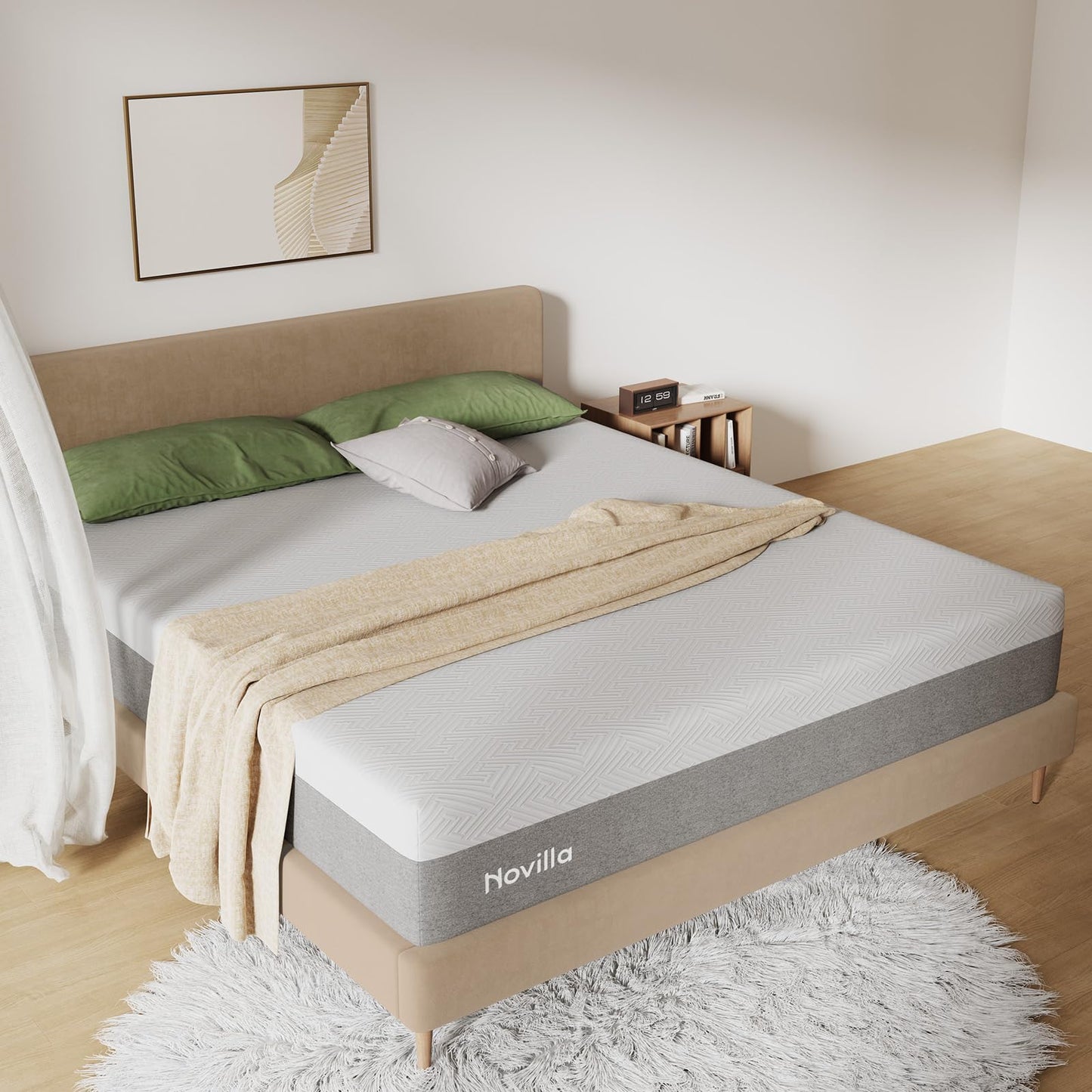Novilla Full Size Mattress, 10 inch Full Gel Memory Foam Mattress for Cool Night & Pressure Relief, Medium Firm in a Box, Bliss