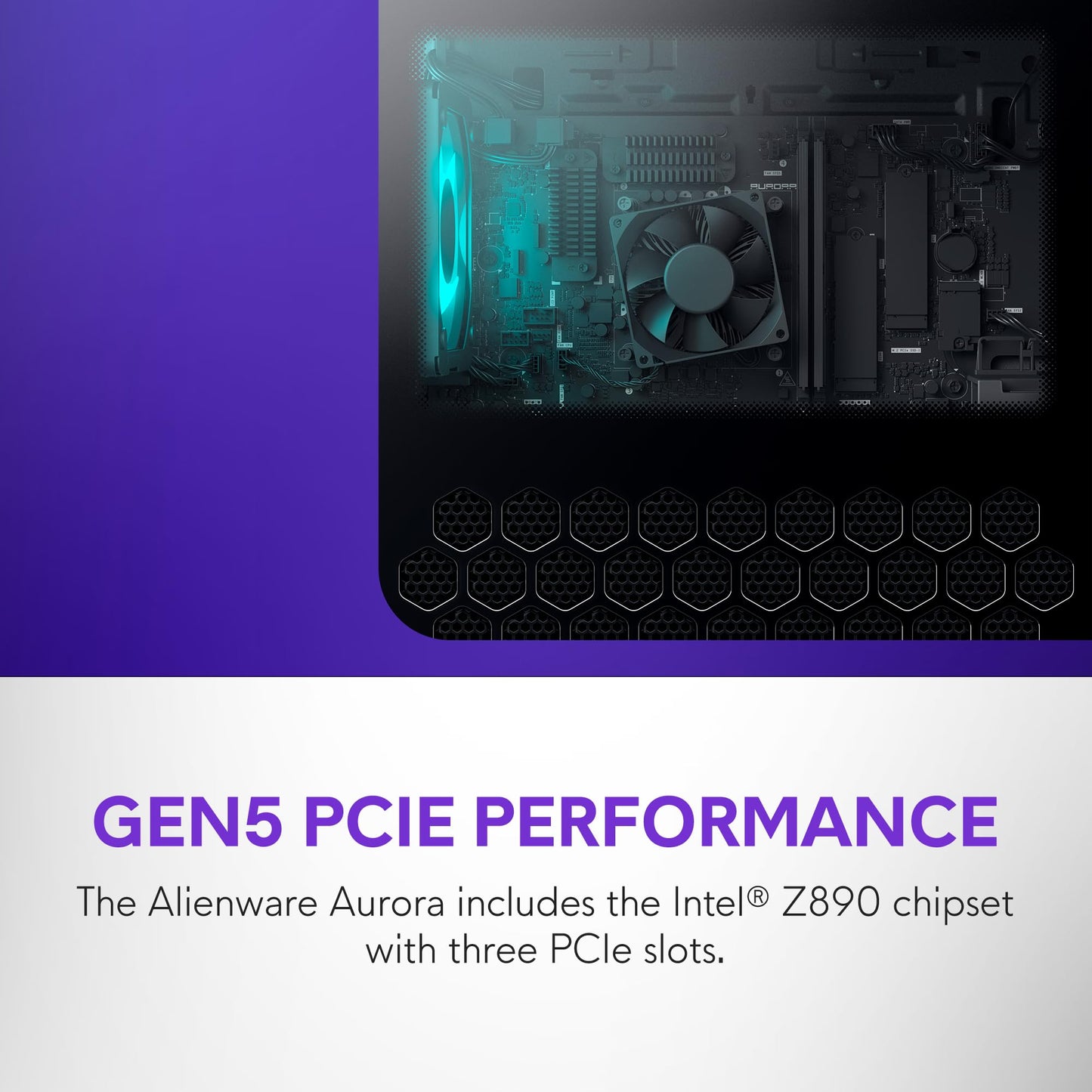 Alienware Aurora Gaming Desktop ACT1250 - Intel Core Ultra 7 265F, 32GB DDR5 RAM, 1TB SSD, NVIDIA GeForce RTX 5070, 1000W Platinum Rated PSU, Windows 11 Home, Clear Panel - Black