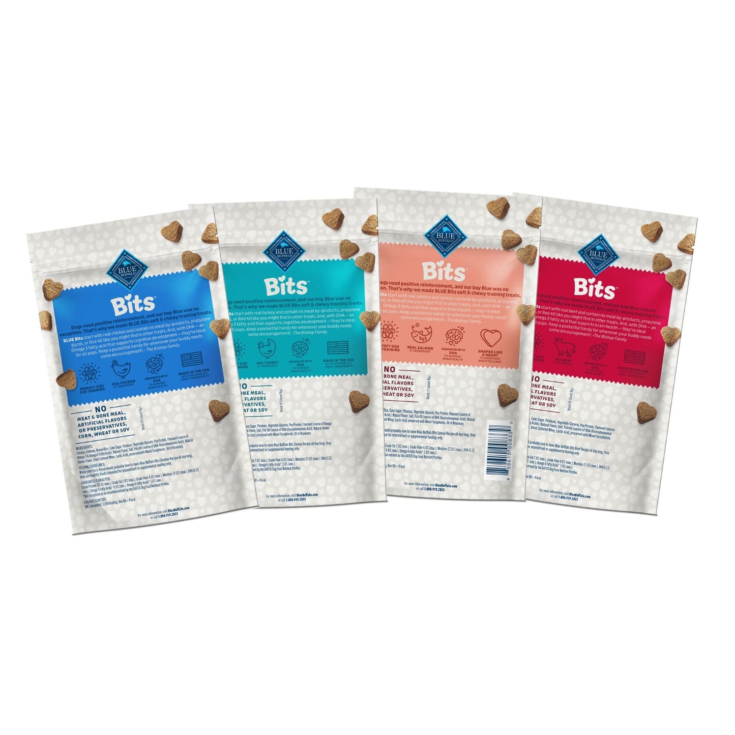 Blue Buffalo Bits Soft Dog Treats for Training, Made With Natural Ingredients & Enhanced with DHA, Chicken Recipe, 19-oz Bag