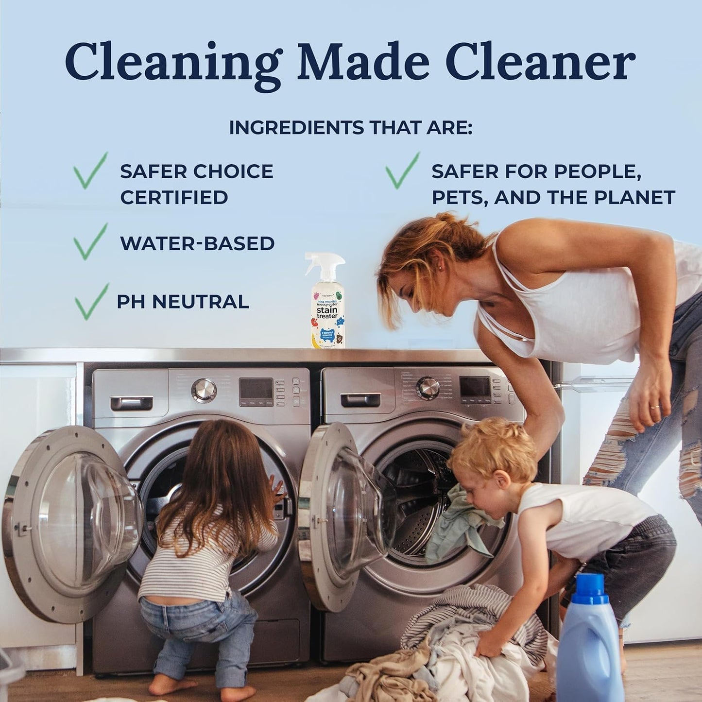 Miss Mouth's Messy Eater Stain Treater - 32oz Refill - Newborn & Baby Essentials - No Dry Cleaning Food, Grease, Coffee Off Laundry, Underwear, Fabric