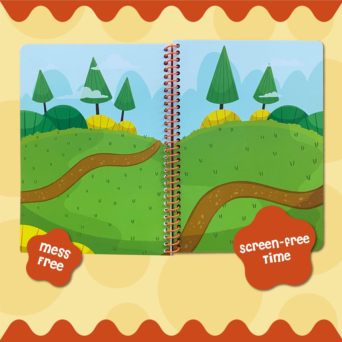 Stick4Ever Jelly Sticker Book - for Kids - Waterproof, Easy to Clean Reusable Sticker Book for Toddlers- Reusable Road Trip Activities for Kids - Stocking Stuffers for Toddlers (Forest)