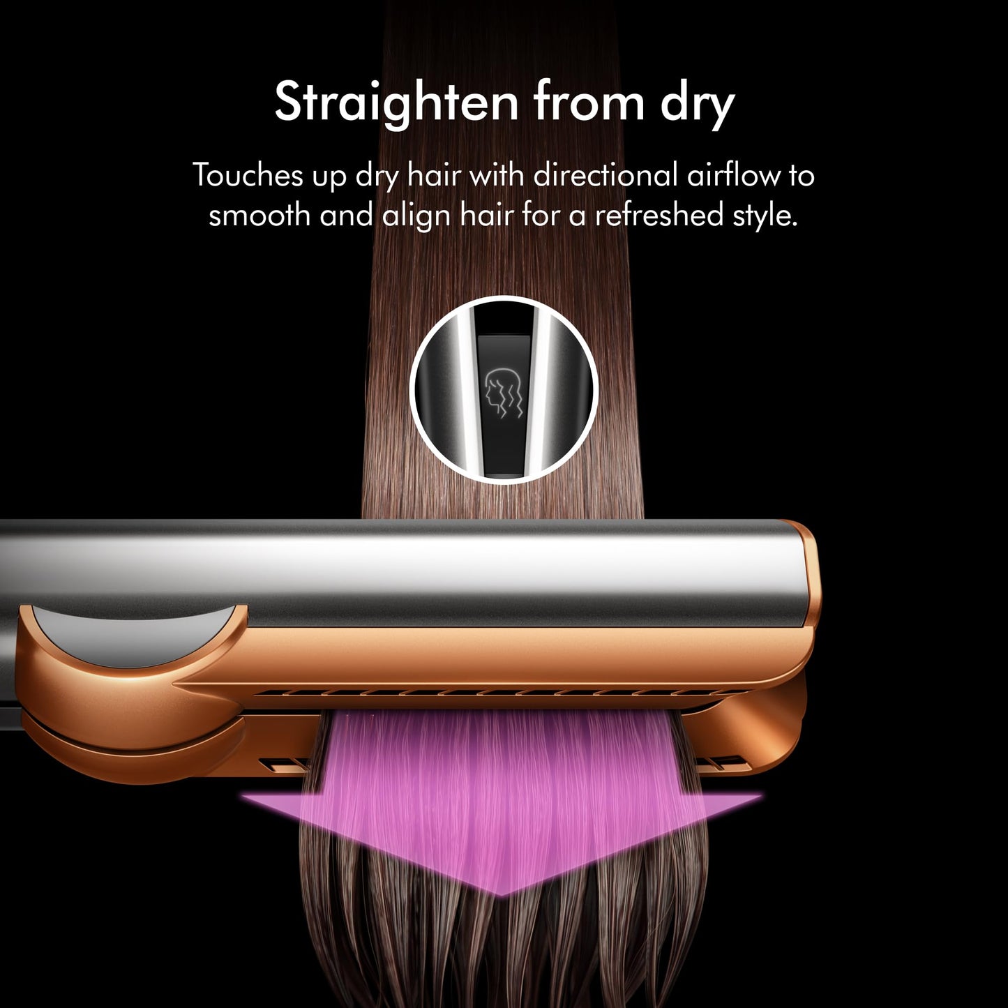 Dyson Airstrait™ Straightener, Wet to Dry Hair Straightener, No Heat Damage, No hot Plates, All Hair Types