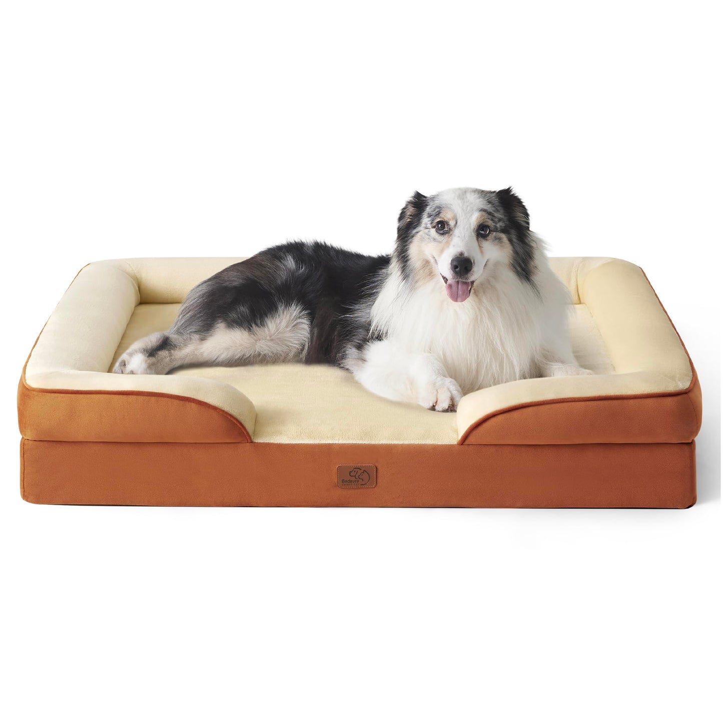 Bedsure Orthopedic Dog Beds Large Sized Dog - Washable Large Dog Cat Bed Waterproof, Comfort Dogs Couch Sofa with Washable Removable Cover, Pet Bed with Nonskid Bottom, Grey, 35"