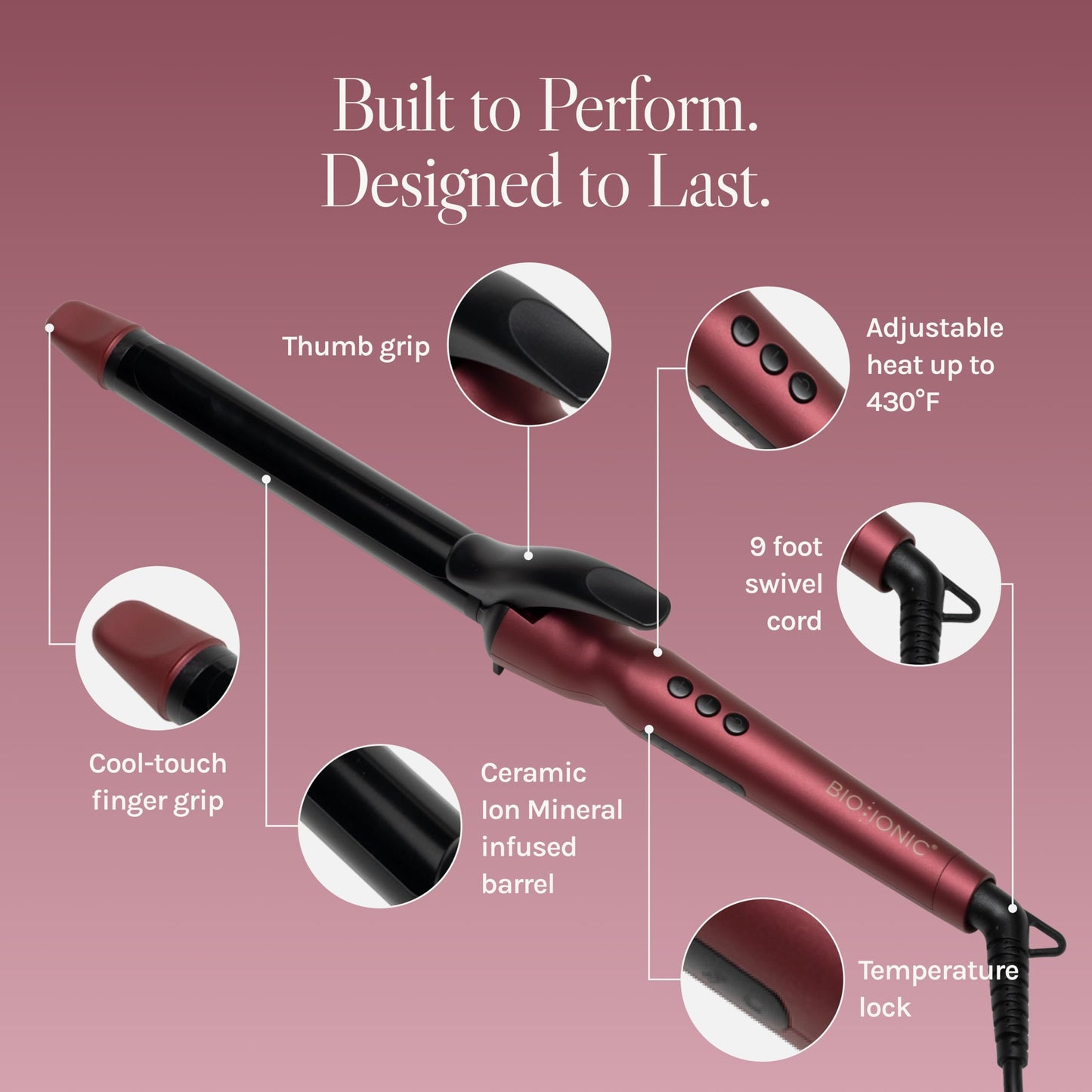 Bio Ionic Long Barrel Styler,Curling Iron with Moisture Heat Technology & NanoIonic MX, Verstatile Curling Wand