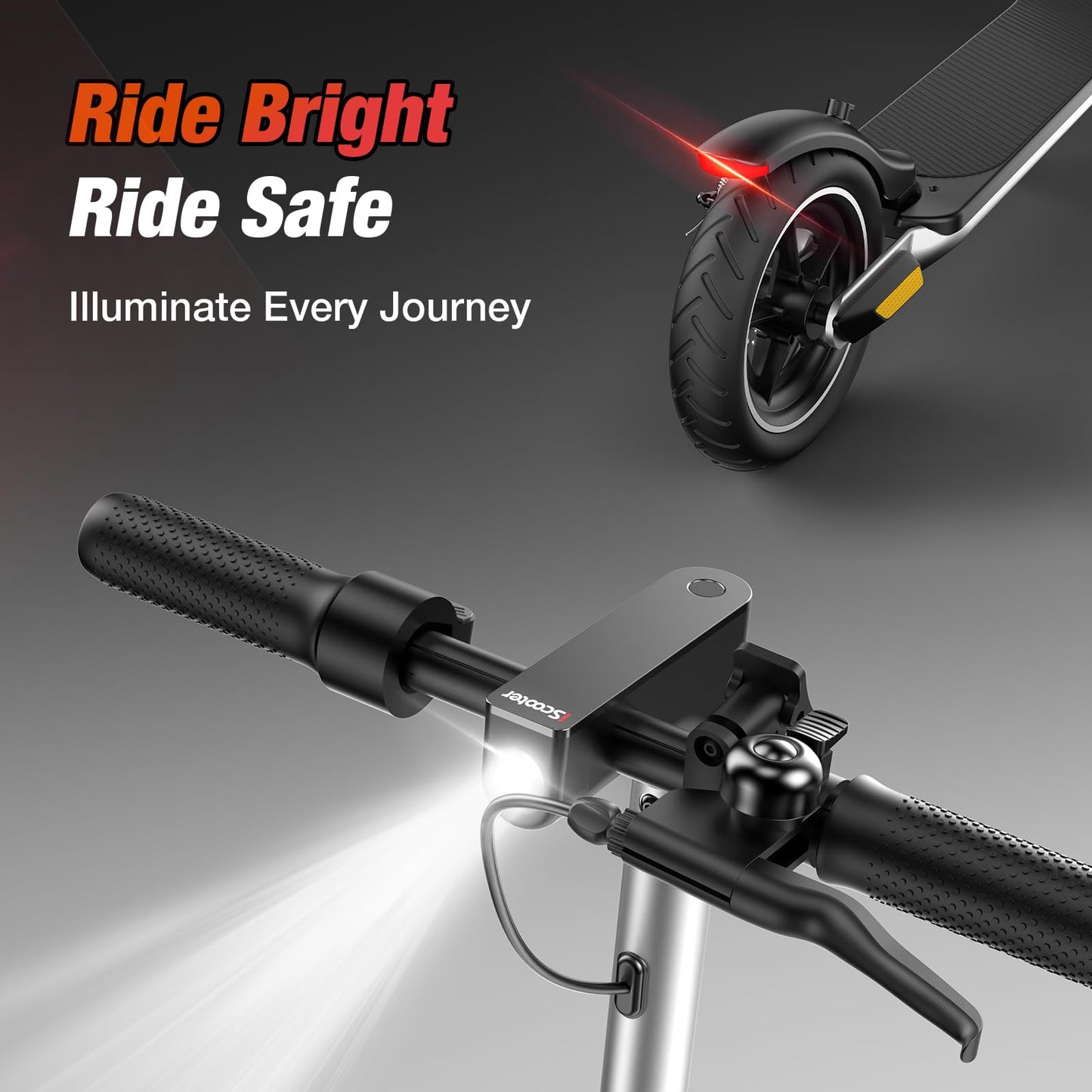 iScooter Electric Scooter Adults & Big Kids, 500/650 Peak Power, Up to 15/18/25 Miles Range, 19/22/25 MPH Top Speed, Cruise Control, Dual Braking System, Foldable E Scooter for Commuting & Campus Use