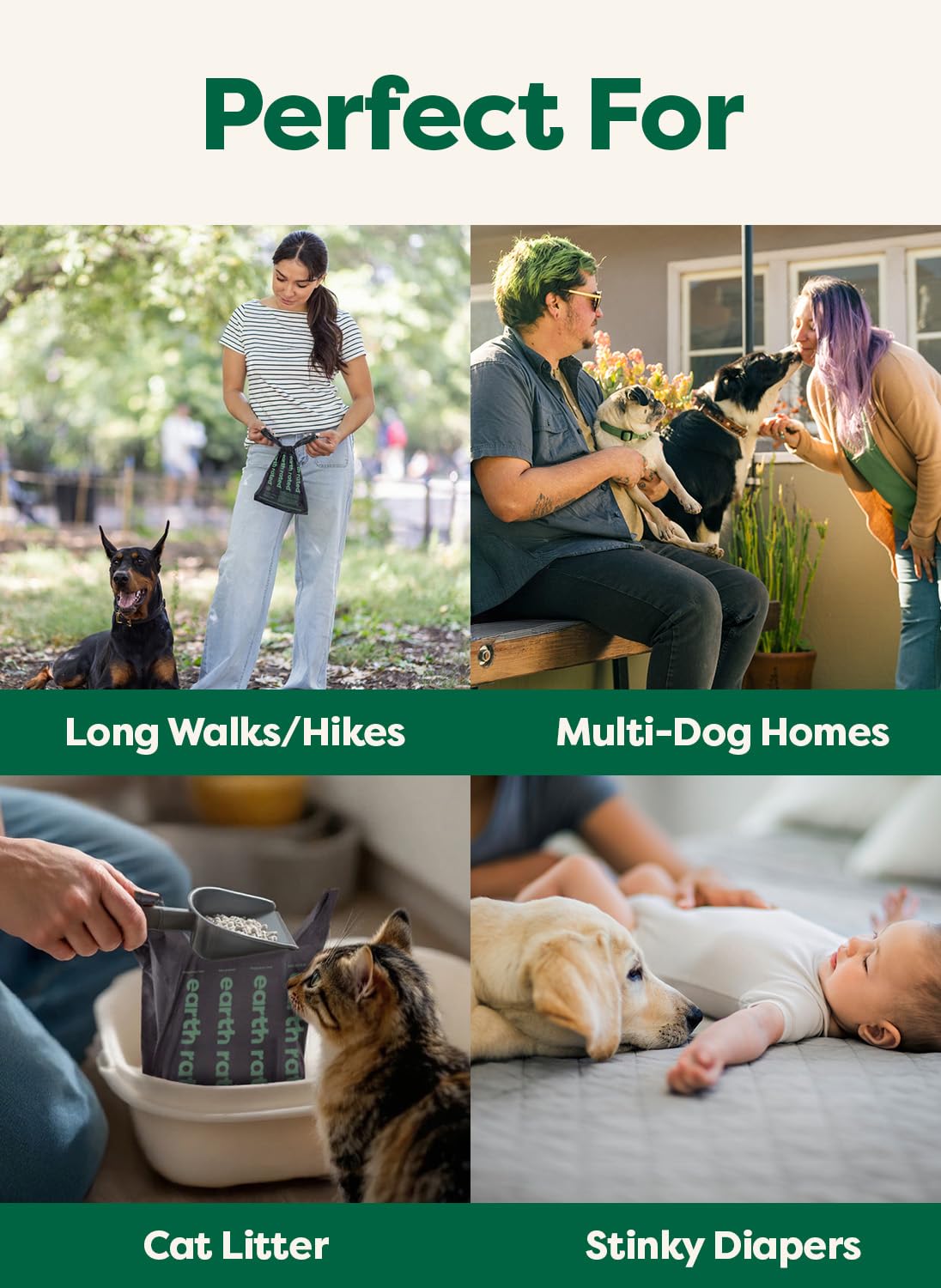 Earth Rated Poop Bags for Dogs, Guaranteed Leak Proof and Extra Thick Waste Bag Refill Rolls, Lavender Scented, 270 Bags