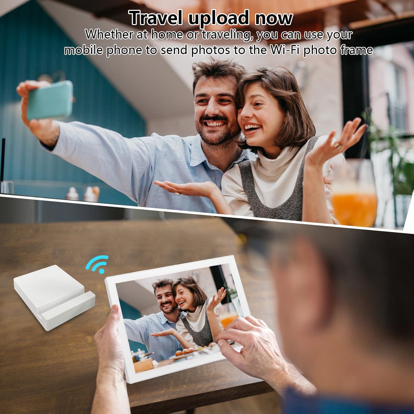 32GB FRAMEO 10.1 Inch Smart WiFi Digital Photo Frame 1280x800 IPS LCD Touch Screen, Auto-Rotate Portrait and Landscape, Built in 32GB Memory, Share Moments Instantly via Frameo App from Anywhere