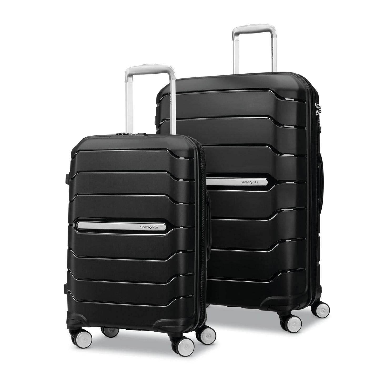 Samsonite Freeform Hardside Carry-On Luggage with Spinner Wheels - Hardshell Suitcase - TSA, Airline-Approved - Expandable Hard Shell, Smooth Rolling Wheels for Lightweight Travel – Black