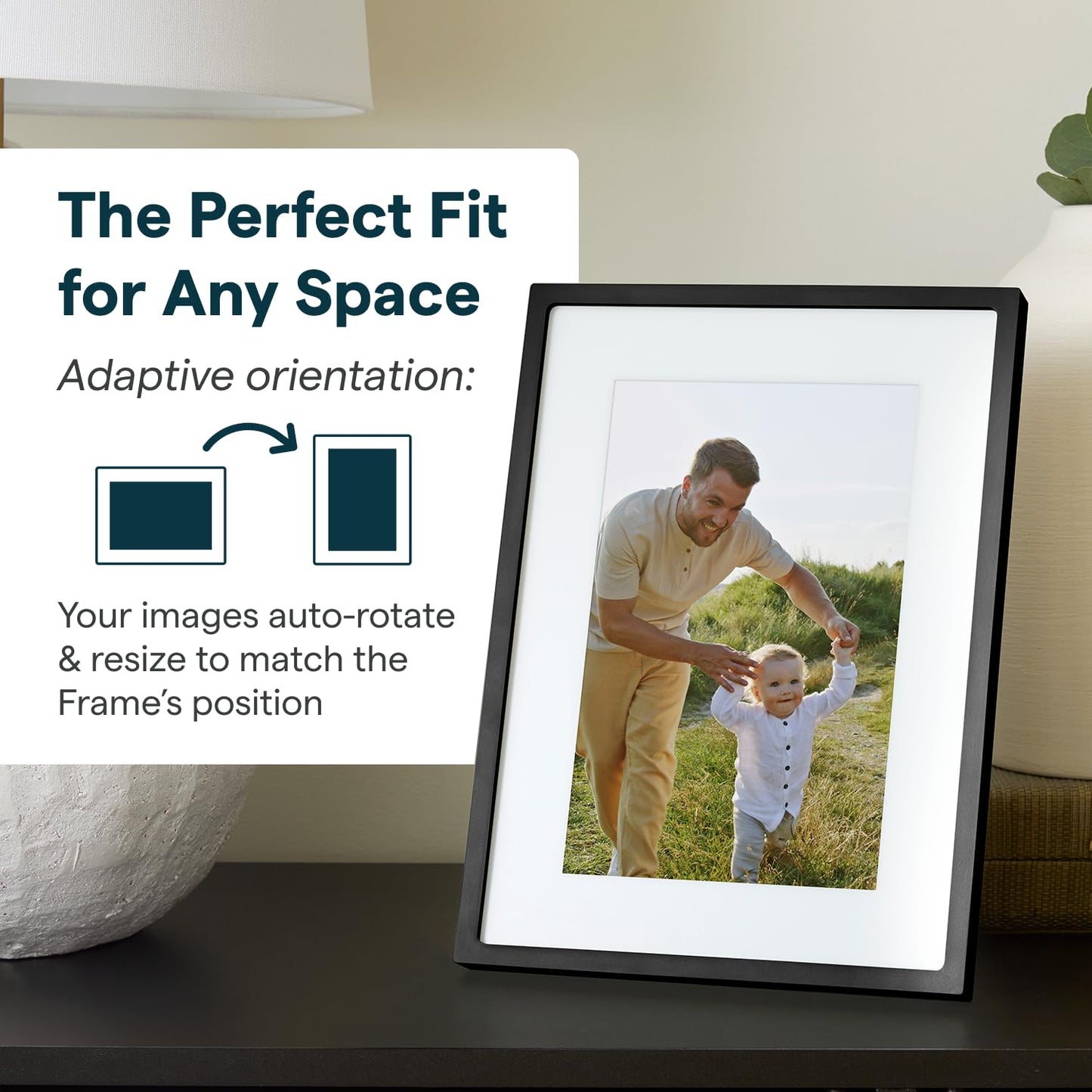 Skylight Frame – WiFi Digital Picture Frame Customer Support, Touch Screen Digital Photo Frame with Easy Setup, Photo Gifts for Parents and Grandparents - 10 Inch Black